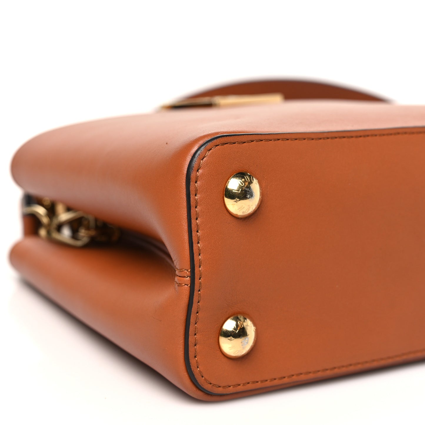 Calfskin Bolsa Capucines BB Caramel