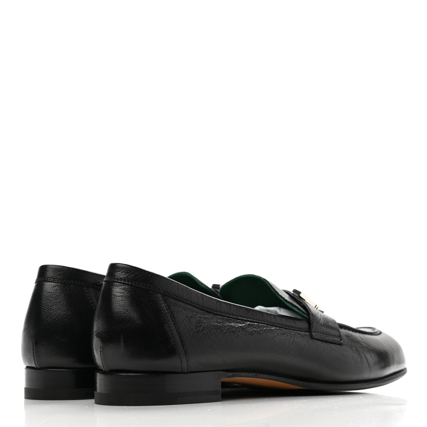Goatskin Womens Paris Loafers 37.5 Black