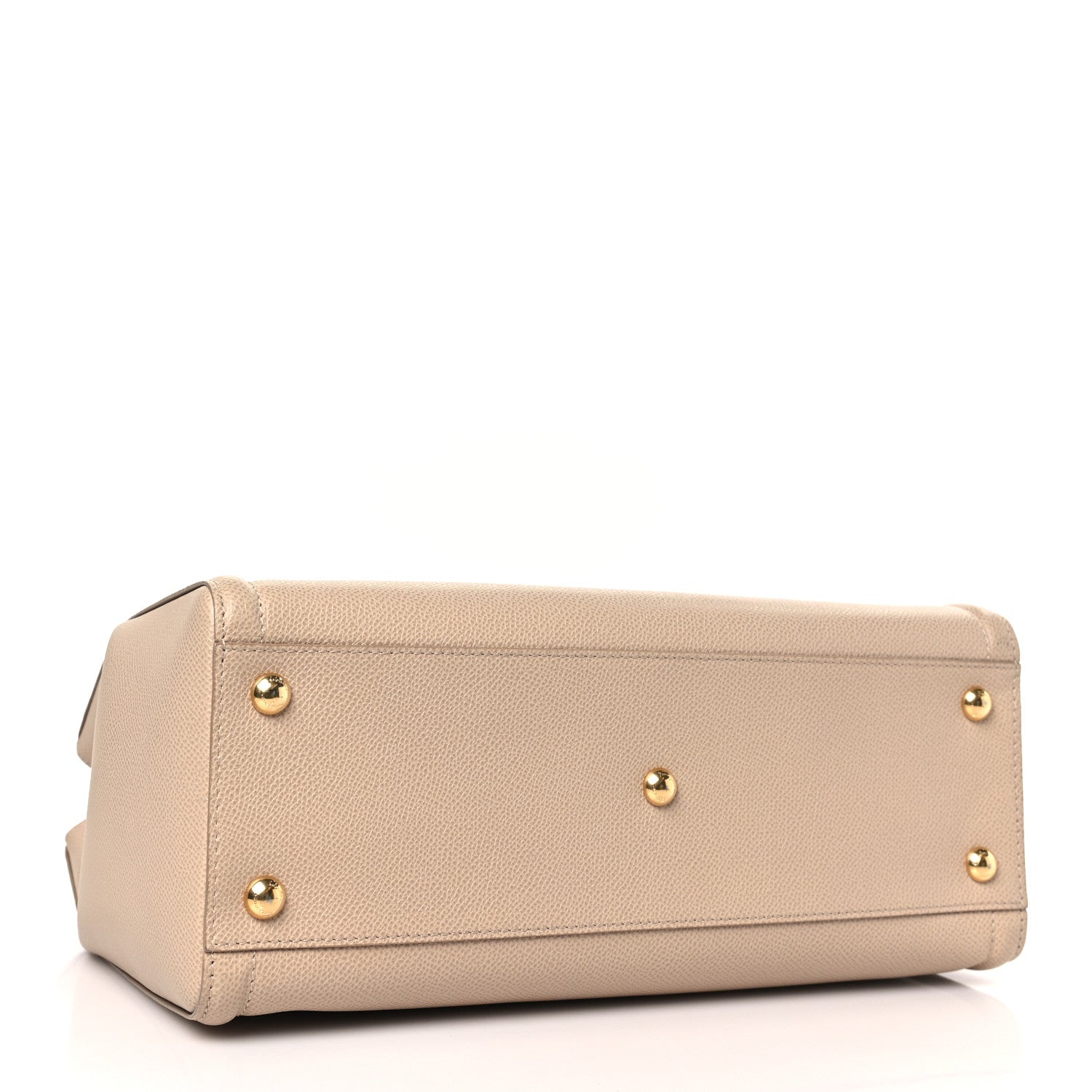 Salvatore Ferragamo Hammered Calfskin Vara Bow Chain Tote Macadamia 4 of 9