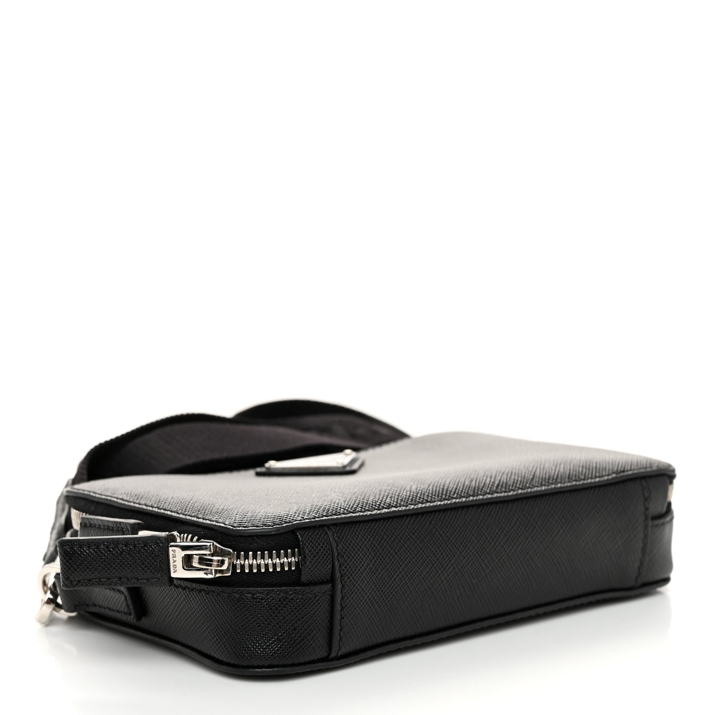 Saffiano Travel Small Brique Crossbody Bag Black