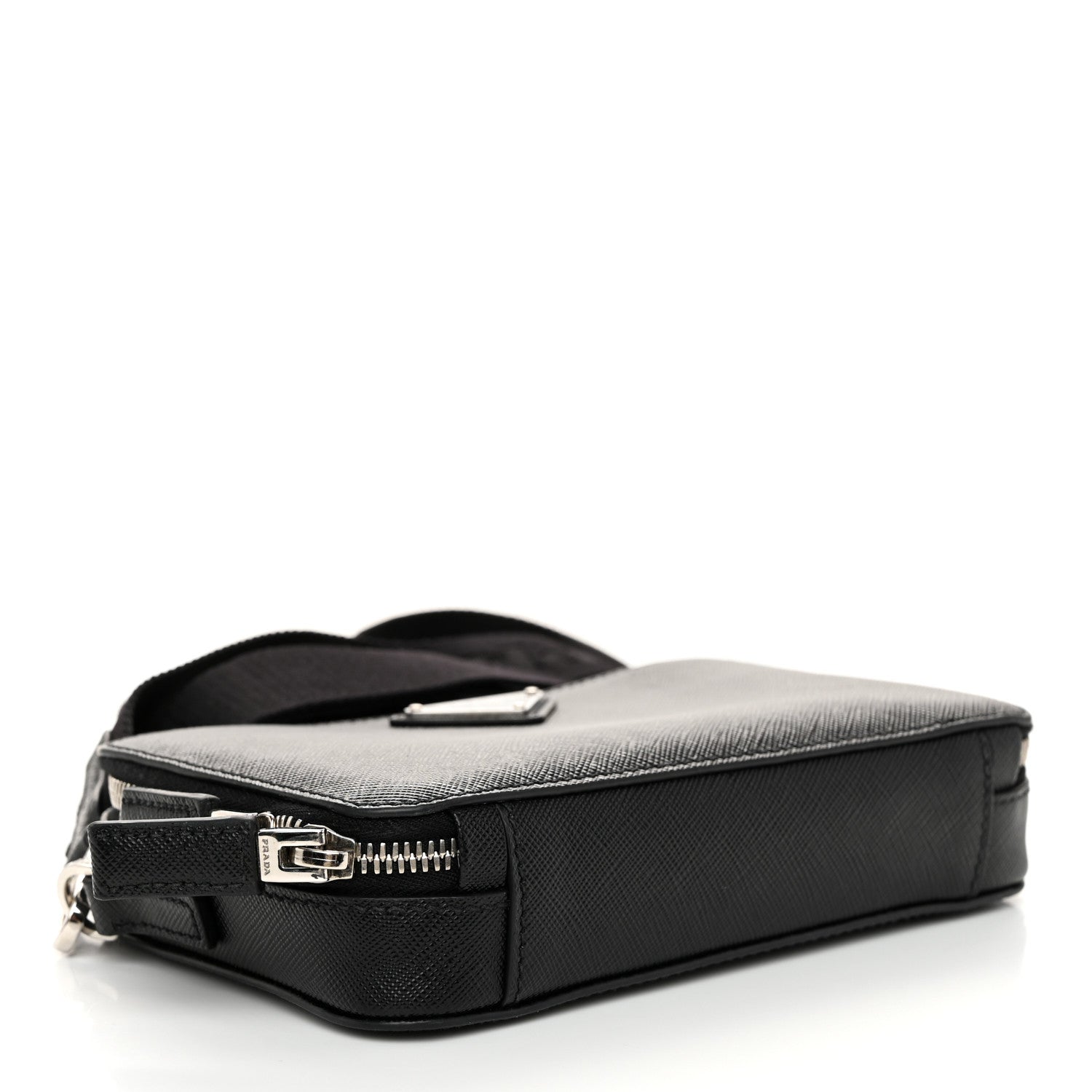 Prada Saffiano Travel Small Brique Crossbody Bag Black 4 of 12