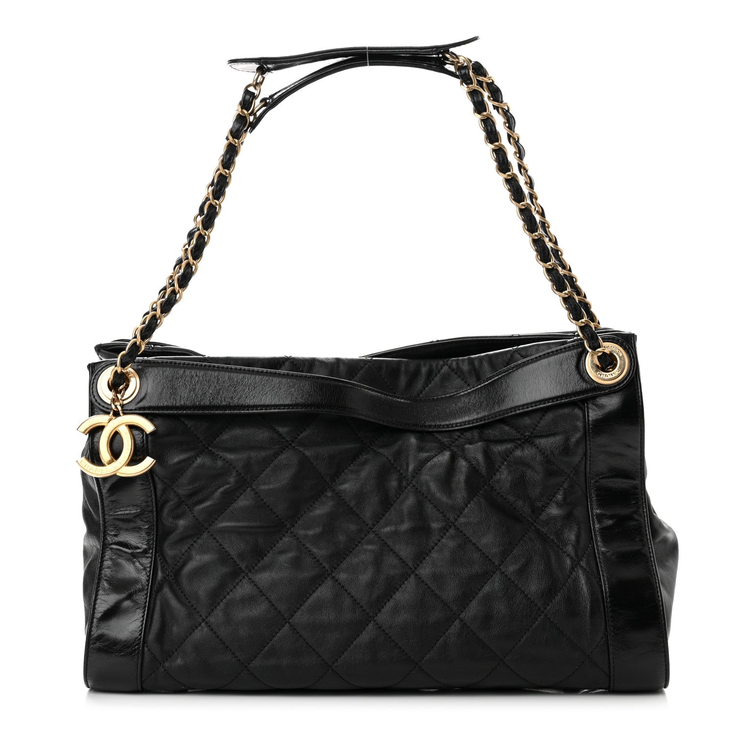 Chanel Calfskin Quilted Small In The Mix Shopping Tote Black 1 of 9