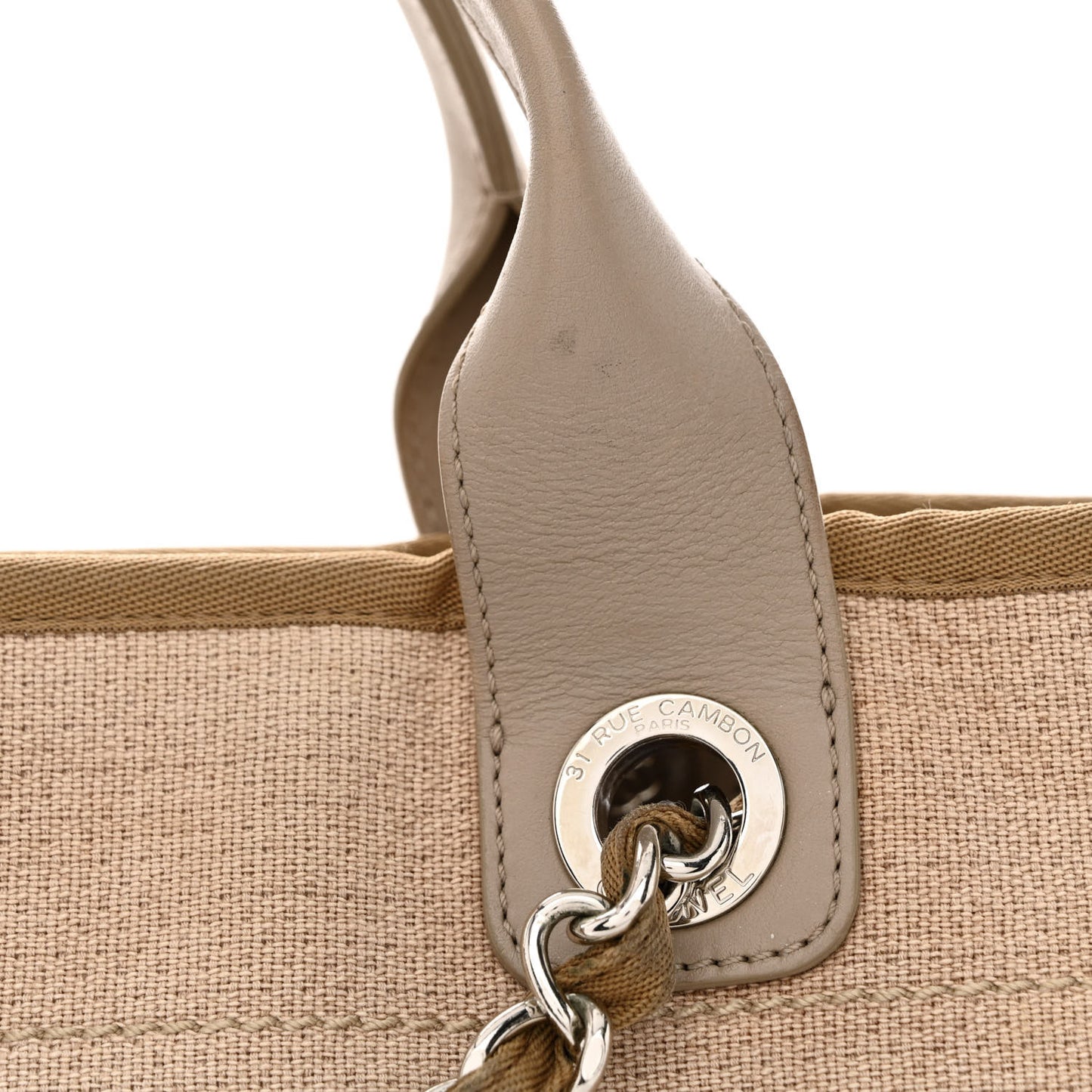 Canvas Large Deauville Tote Ecru