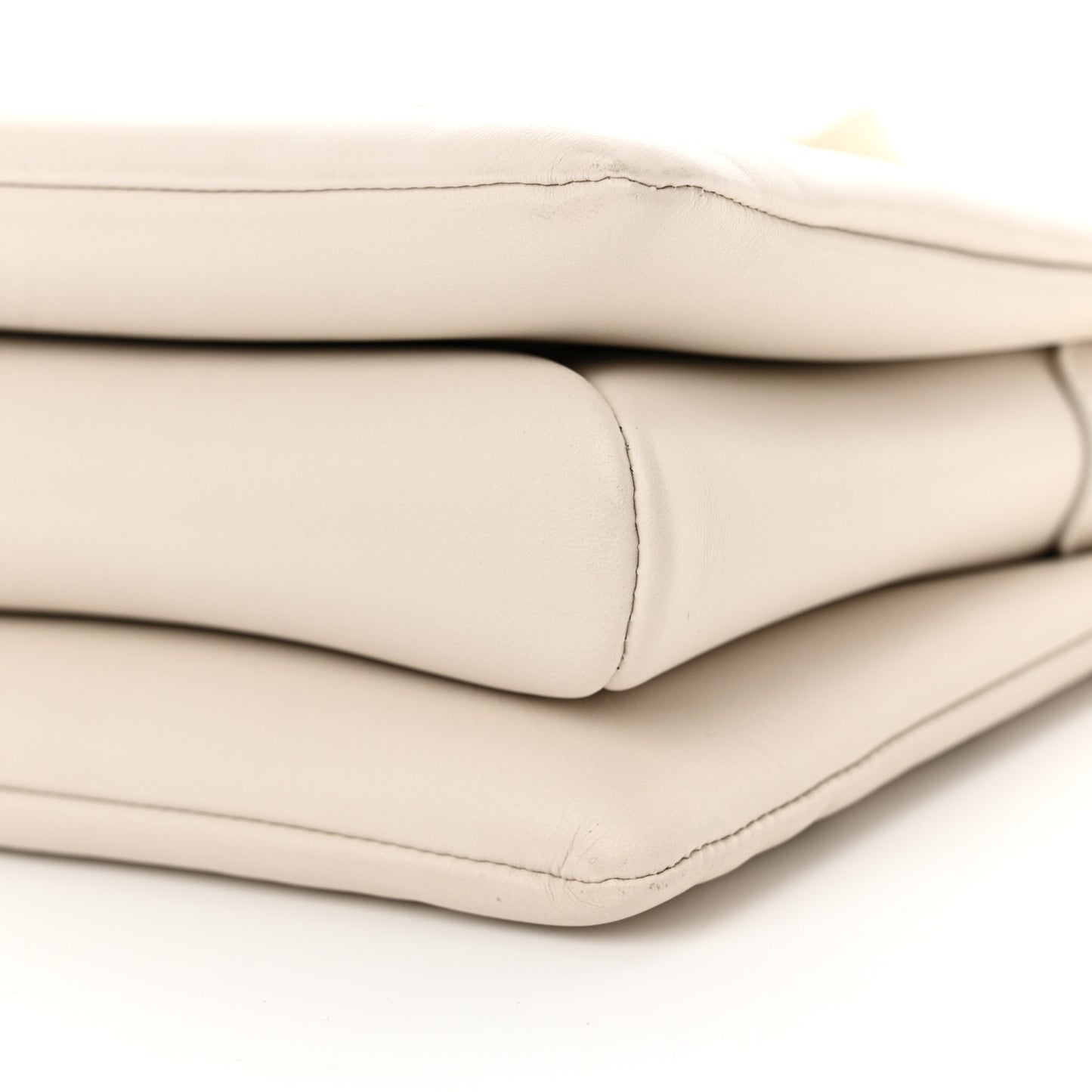 Lambskin Embossed Monogram Coussin PM Beige Cream