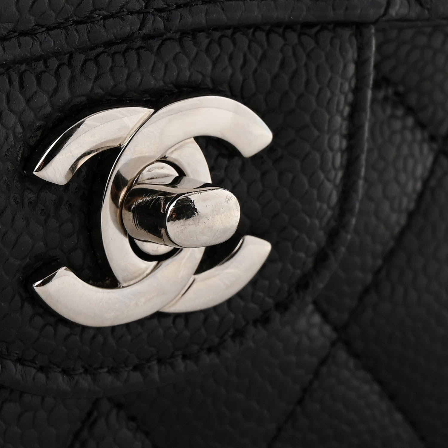 Chanel Caviar Quilted Medium Double Flap Black 11 of 13