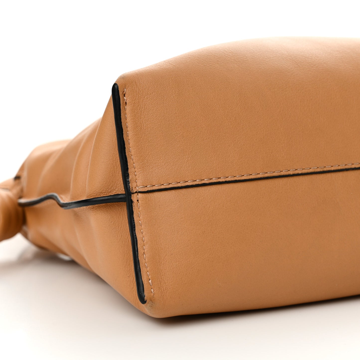 Nappa Flamenco Knot Clutch Warm Desert