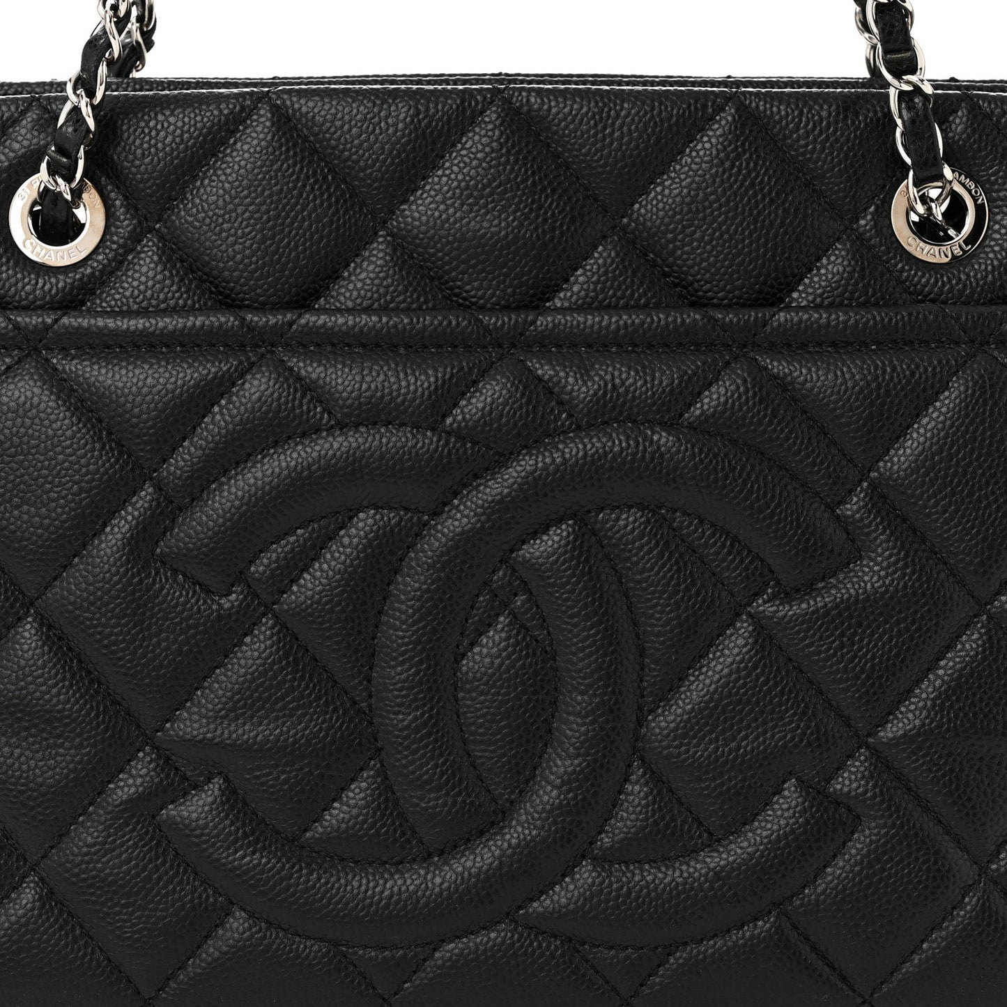 Caviar Quilted Timeless CC Soft Tote Black