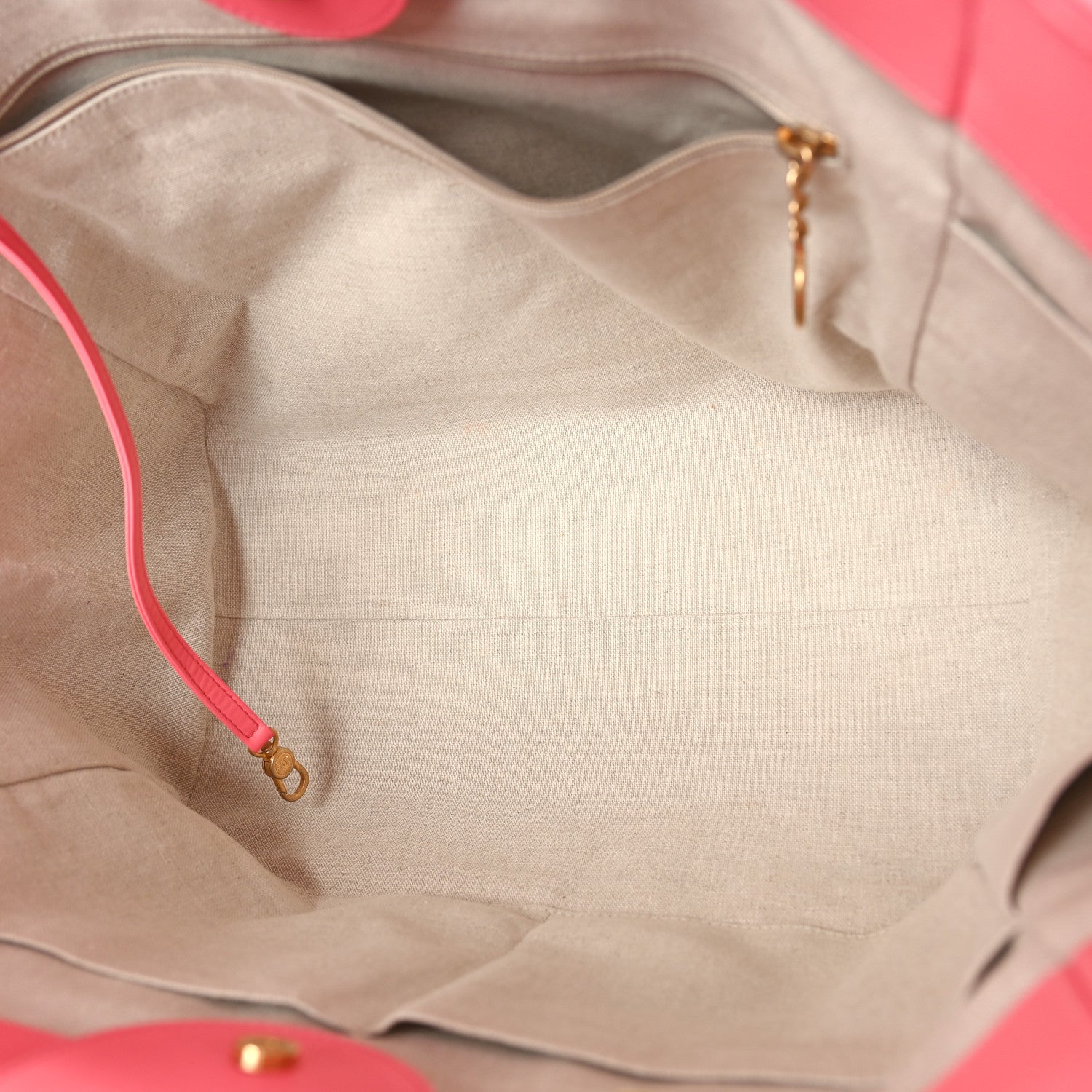 Chanel Calfskin Medium Deauville Tote Coral Pink 5 of 10