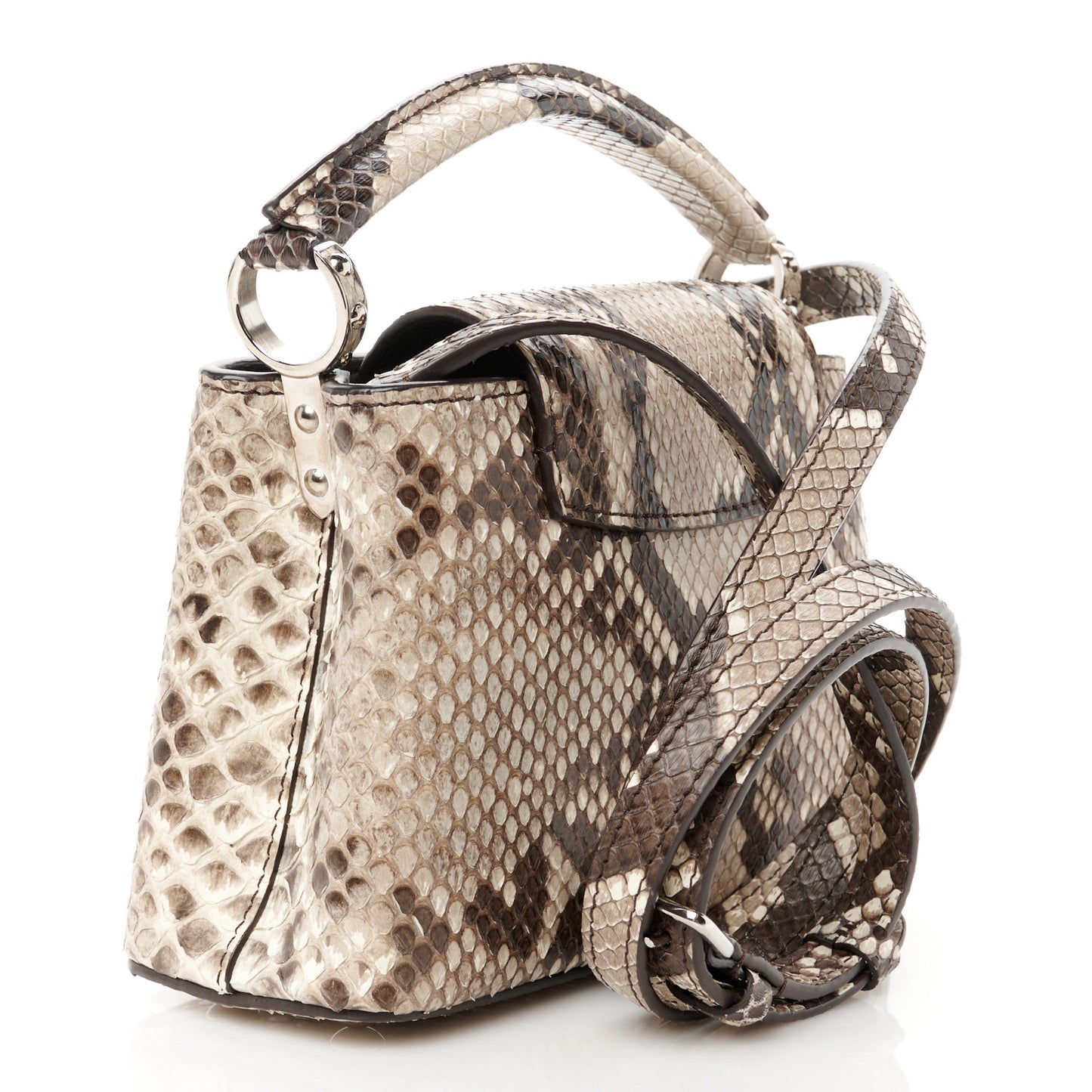 Snakeskin Capucines Mini Naturel