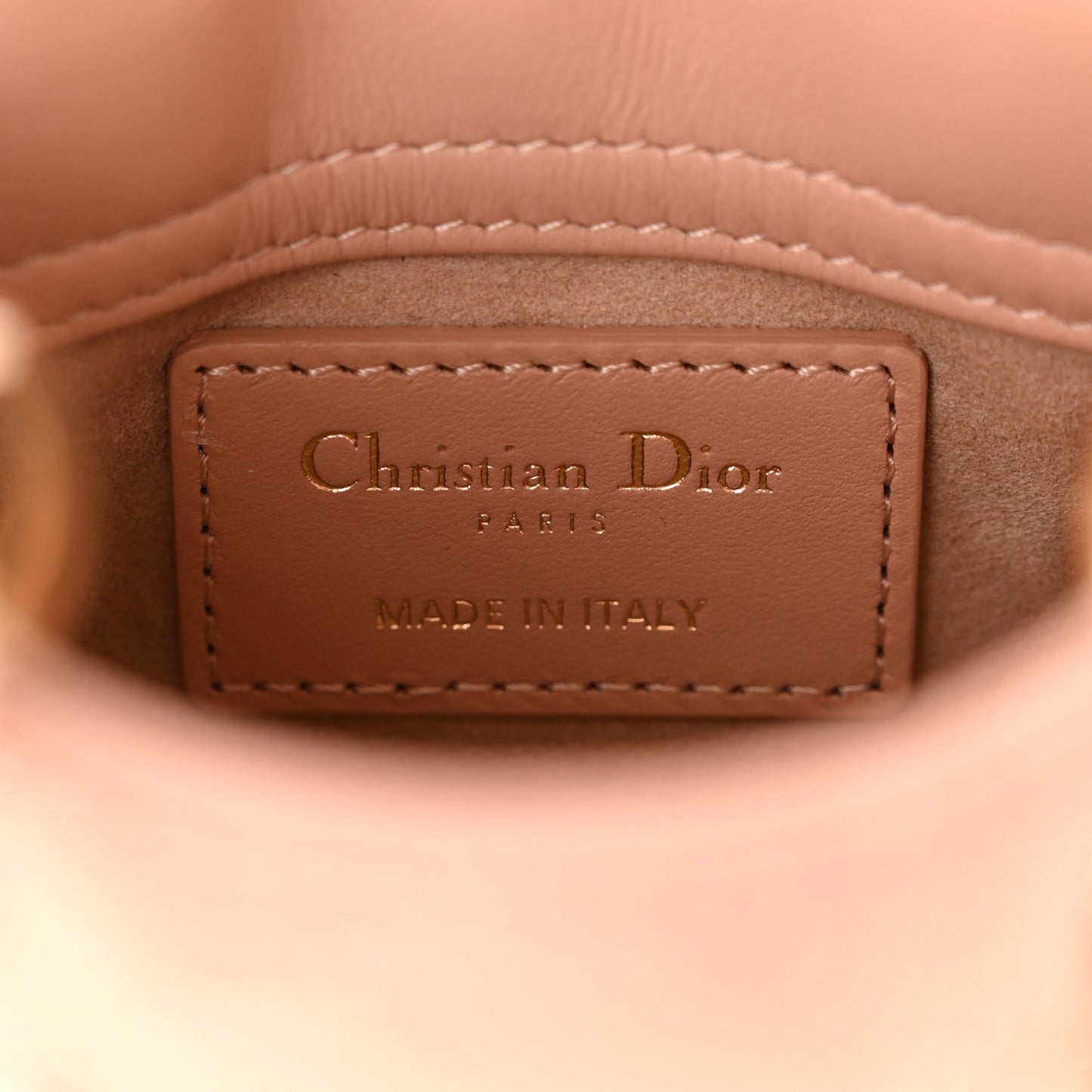 Lambskin Cannage Micro Lady Dior Rose Des Vents