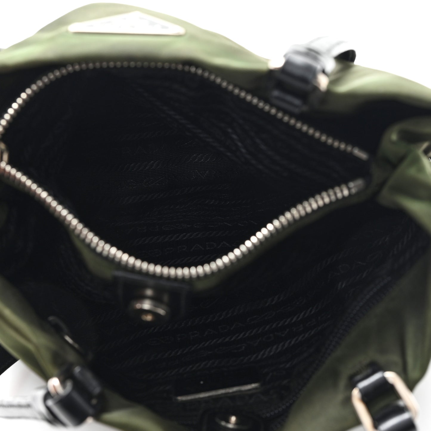 Tessuto Nylon Shopping Tote Green