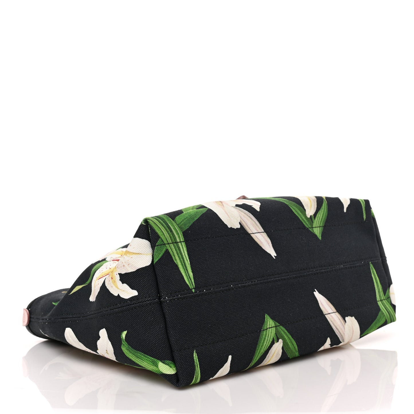 Canvas Lily Printed Iguana Capri Tote Black Multicolor