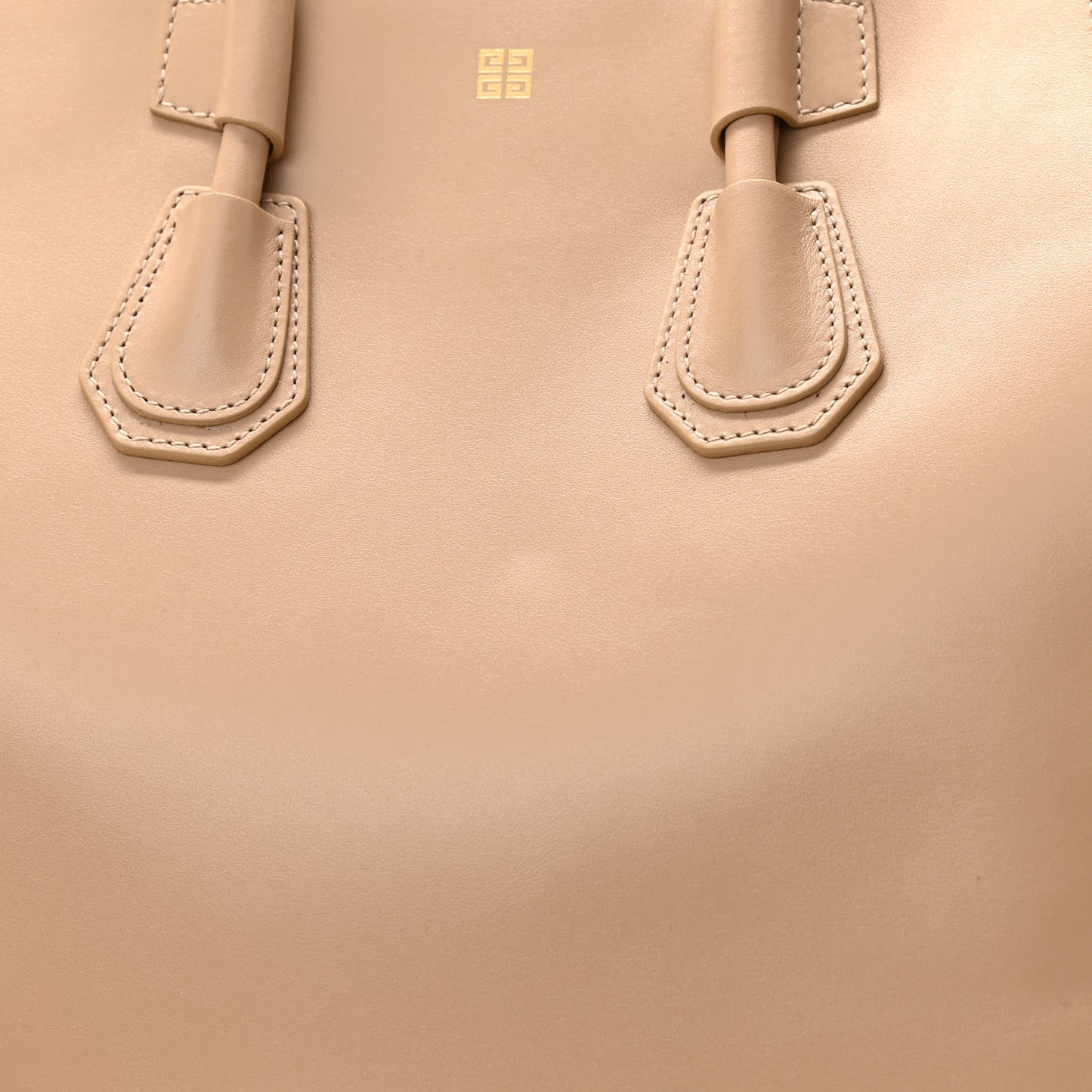 Box Calfskin Small Antigona Sport Top Handle Bag Beige Cappuccino