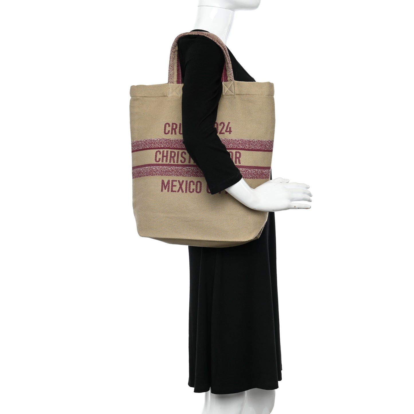 Canvas Print Cruise 2024 Mexico City Tote Ivory Burgundy