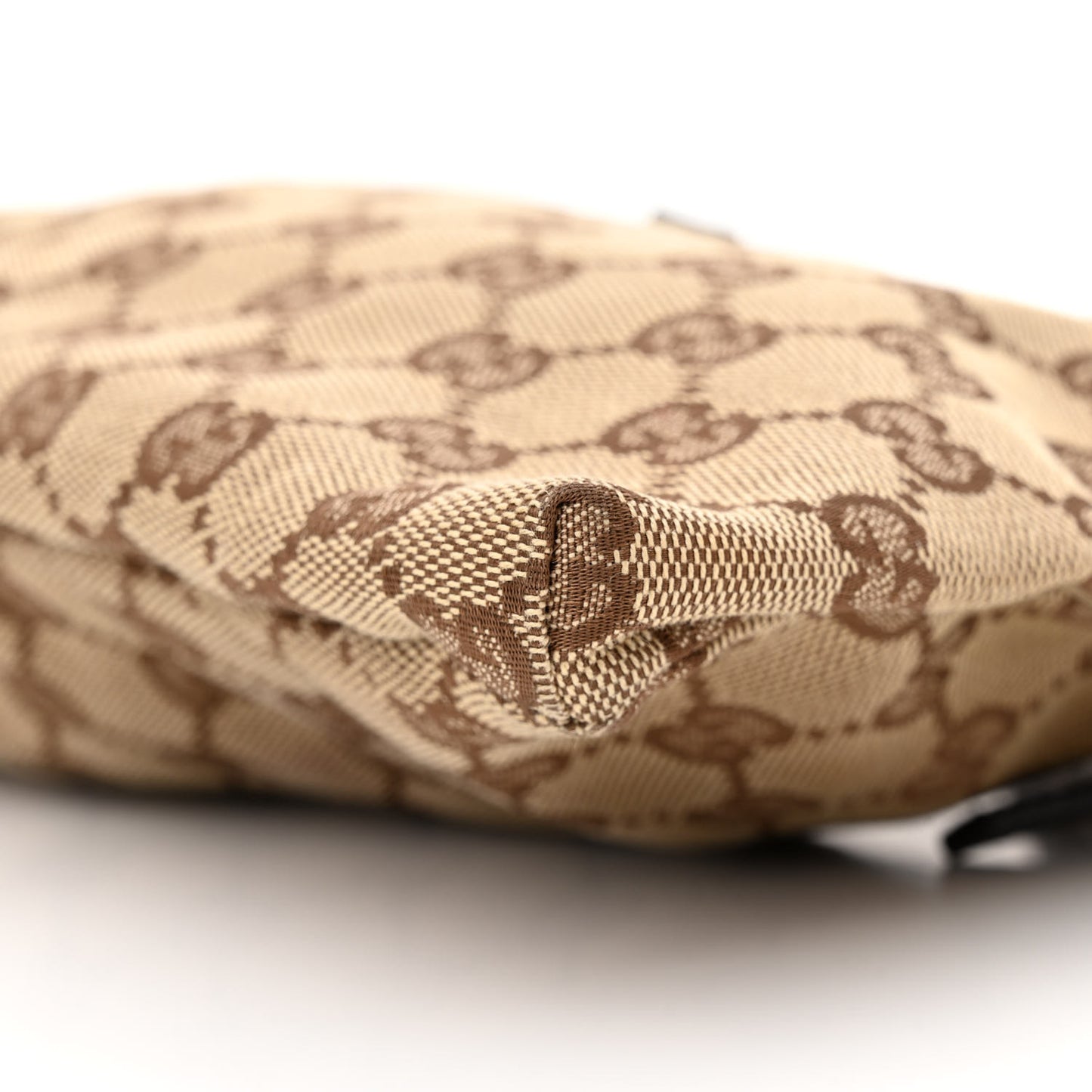 GG Monogram Double Pocket Belt Bag Dark Brown