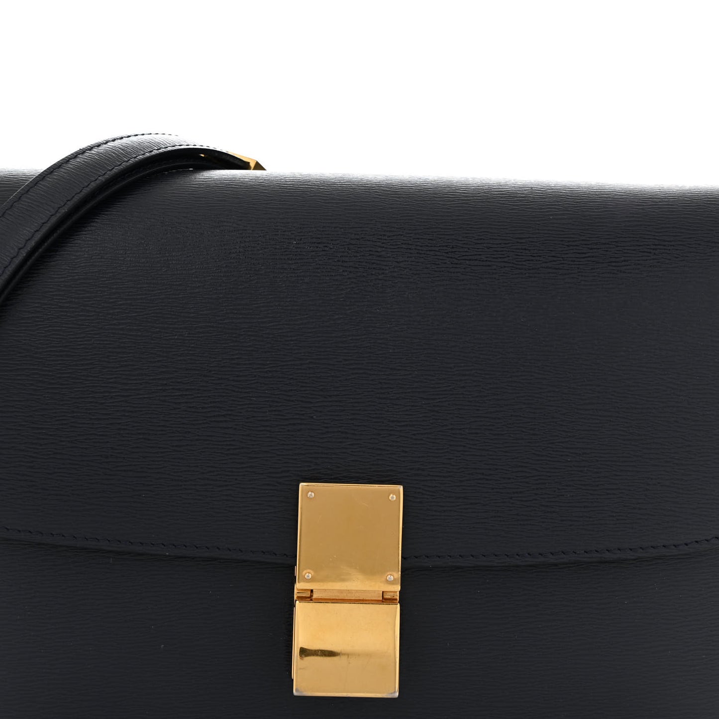 Liege Calfskin Medium Classic Box Flap Bag Dark Blue