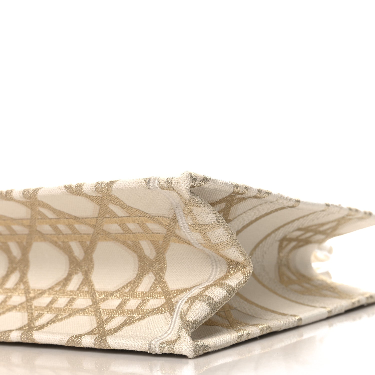 Christian Dior Canvas Embroidered Medium Book Tote Gold Multicolor 10 of 10