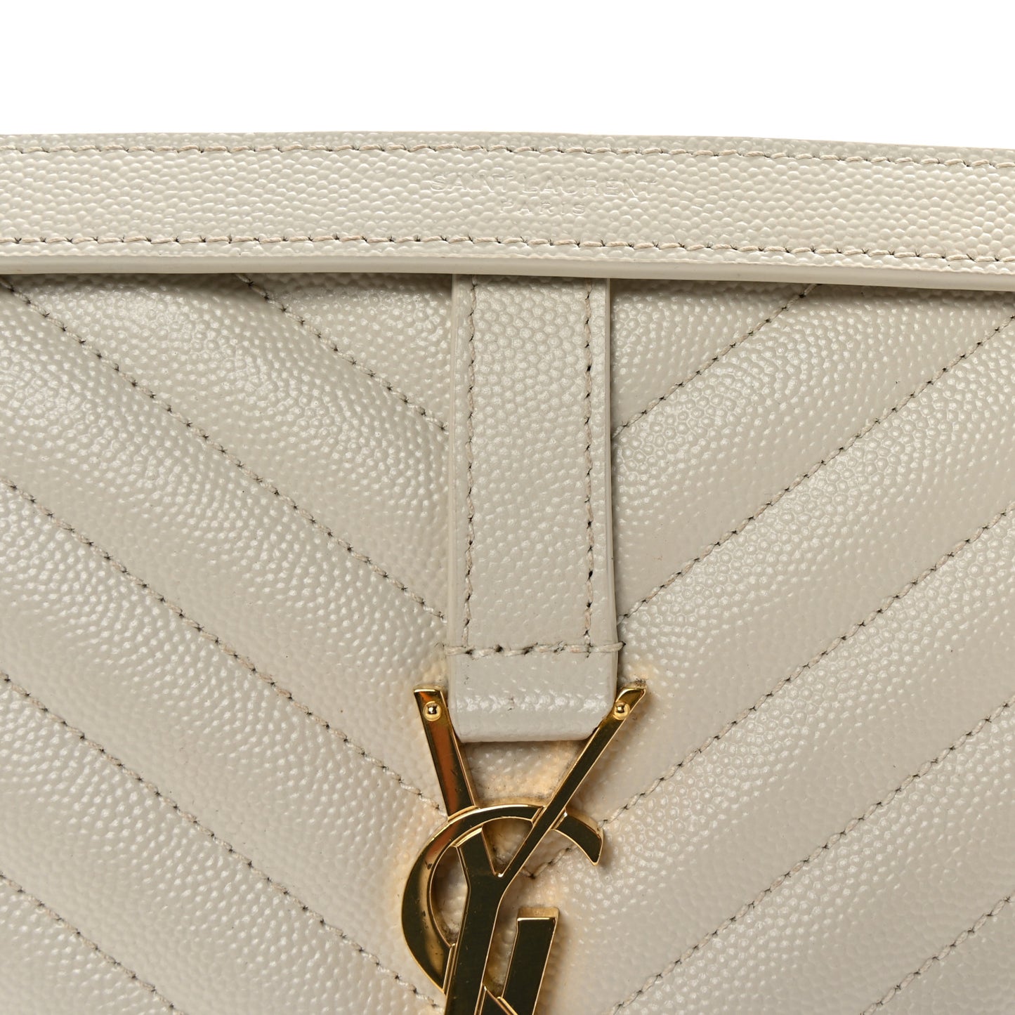 Grain De Poudre Textured Mixed Matelasse Medium Triquilt Monogram Satchel Crema Soft