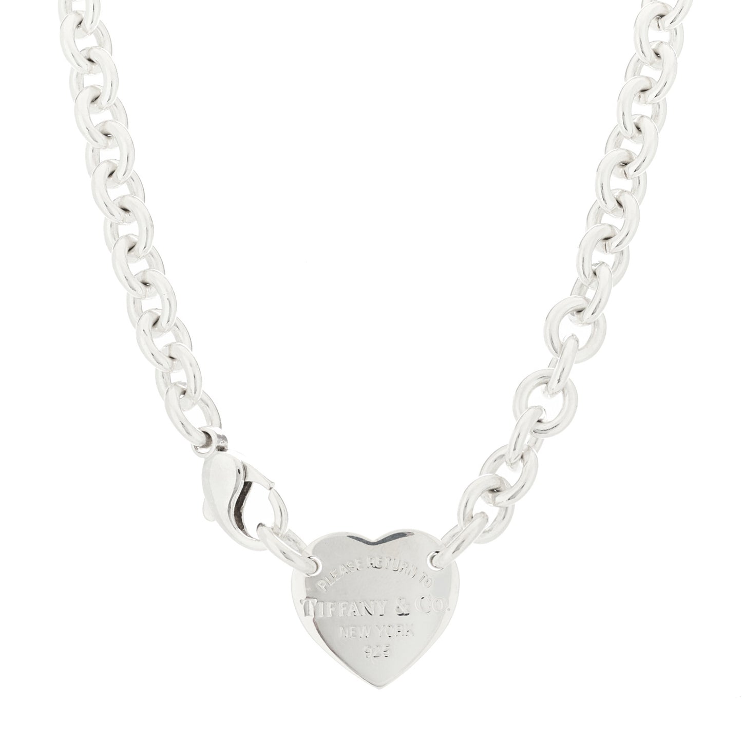 Sterling Silver Return to Tiffany Heart Tag Choker Necklace
