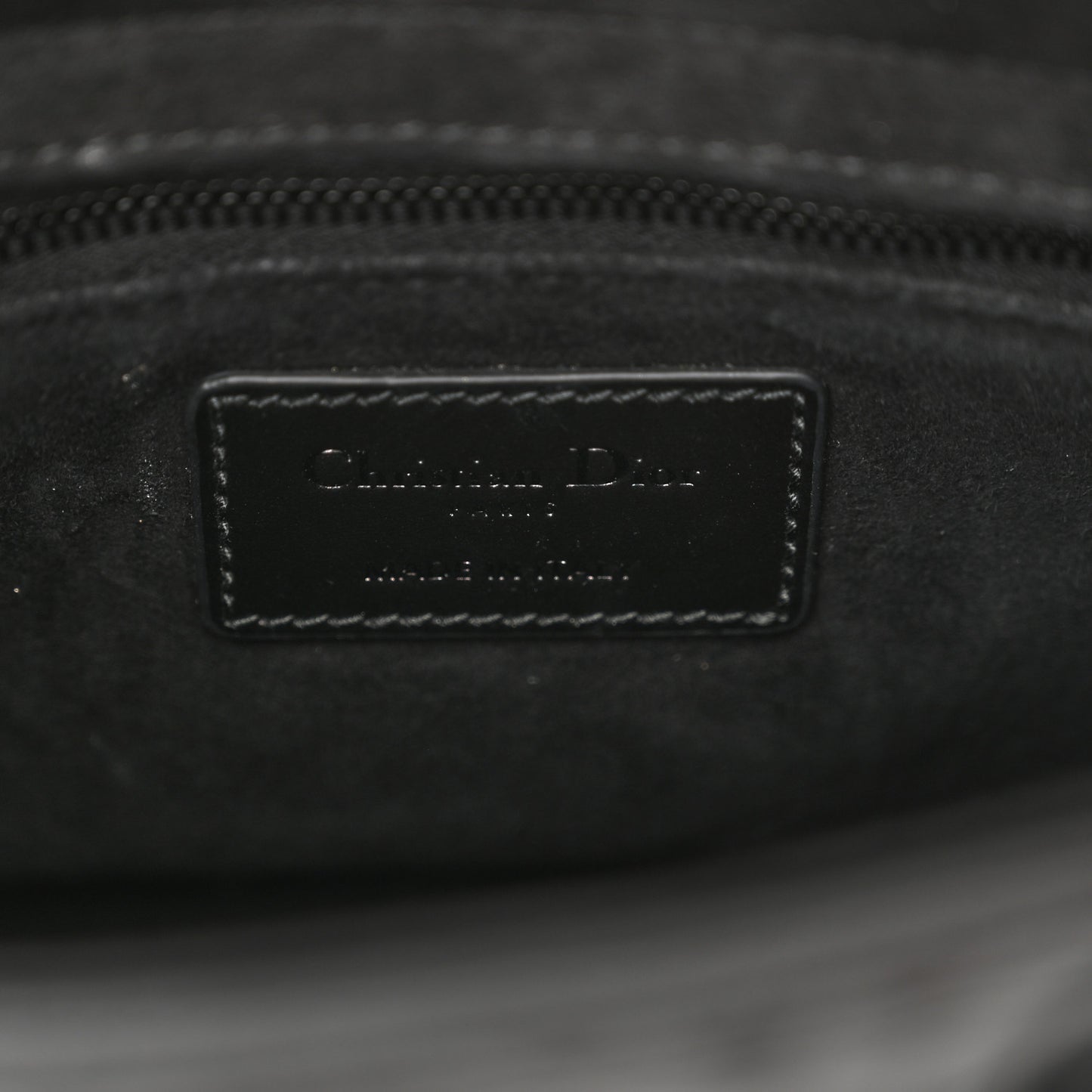 Calfskin Cannage Diamond Small My ABCDior Lady Dior Black