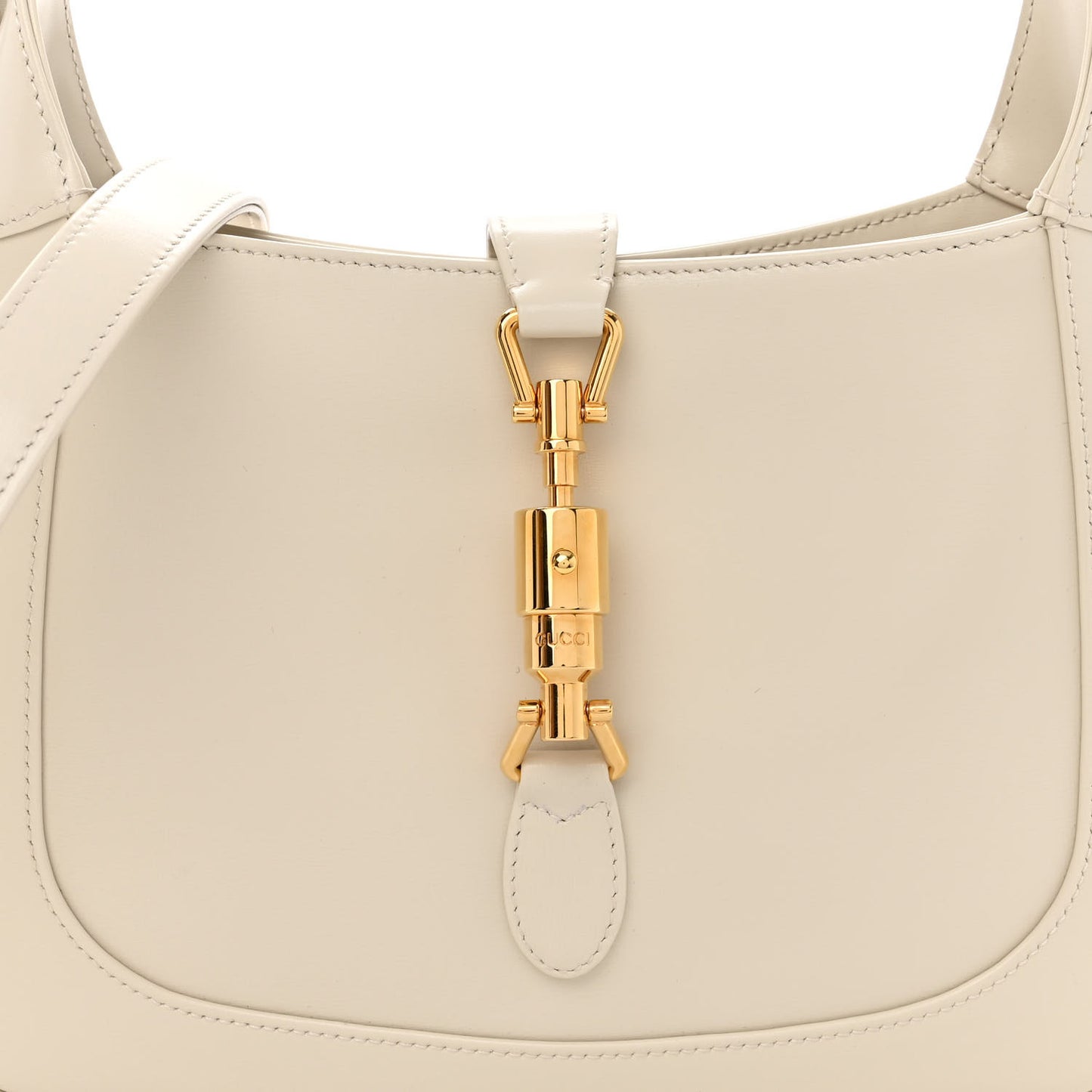 Boarded Dyana Lux Calfskin Small Jackie 1961 Hobo Mystic White