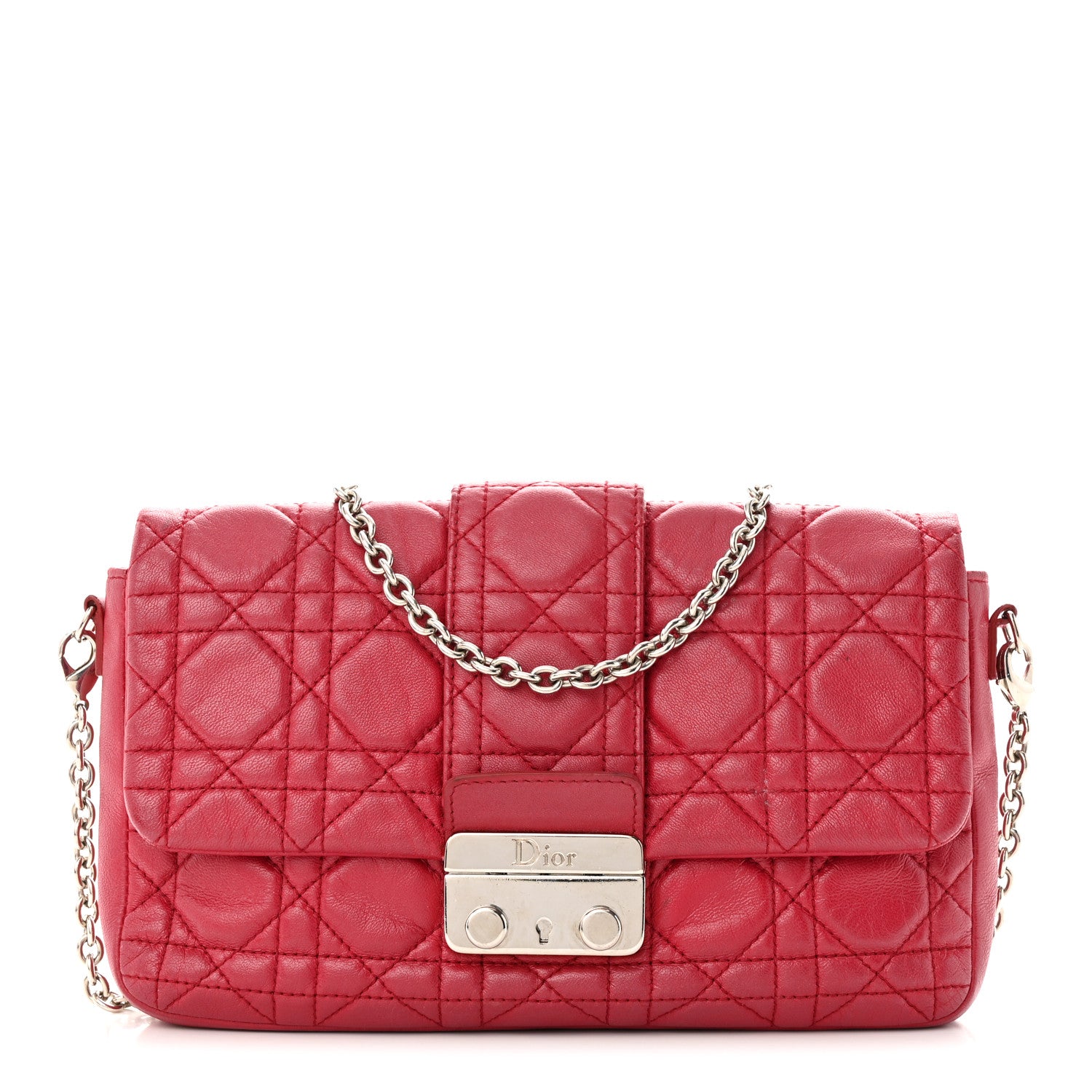 Christian Dior Lambskin Cannage Miss Dior Promenade Pouch Fuchsia 1 of 10