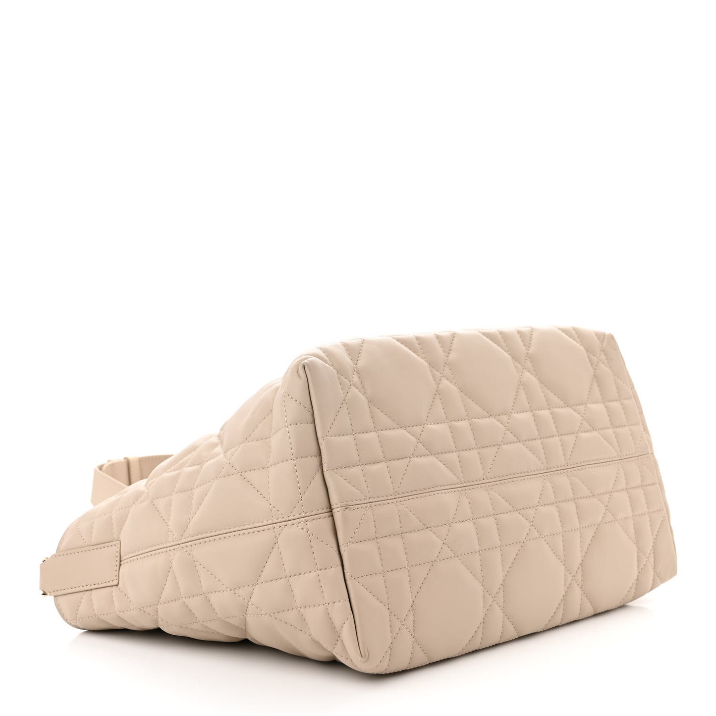 Calfskin Macrocannage Medium Toujour Powder Beige