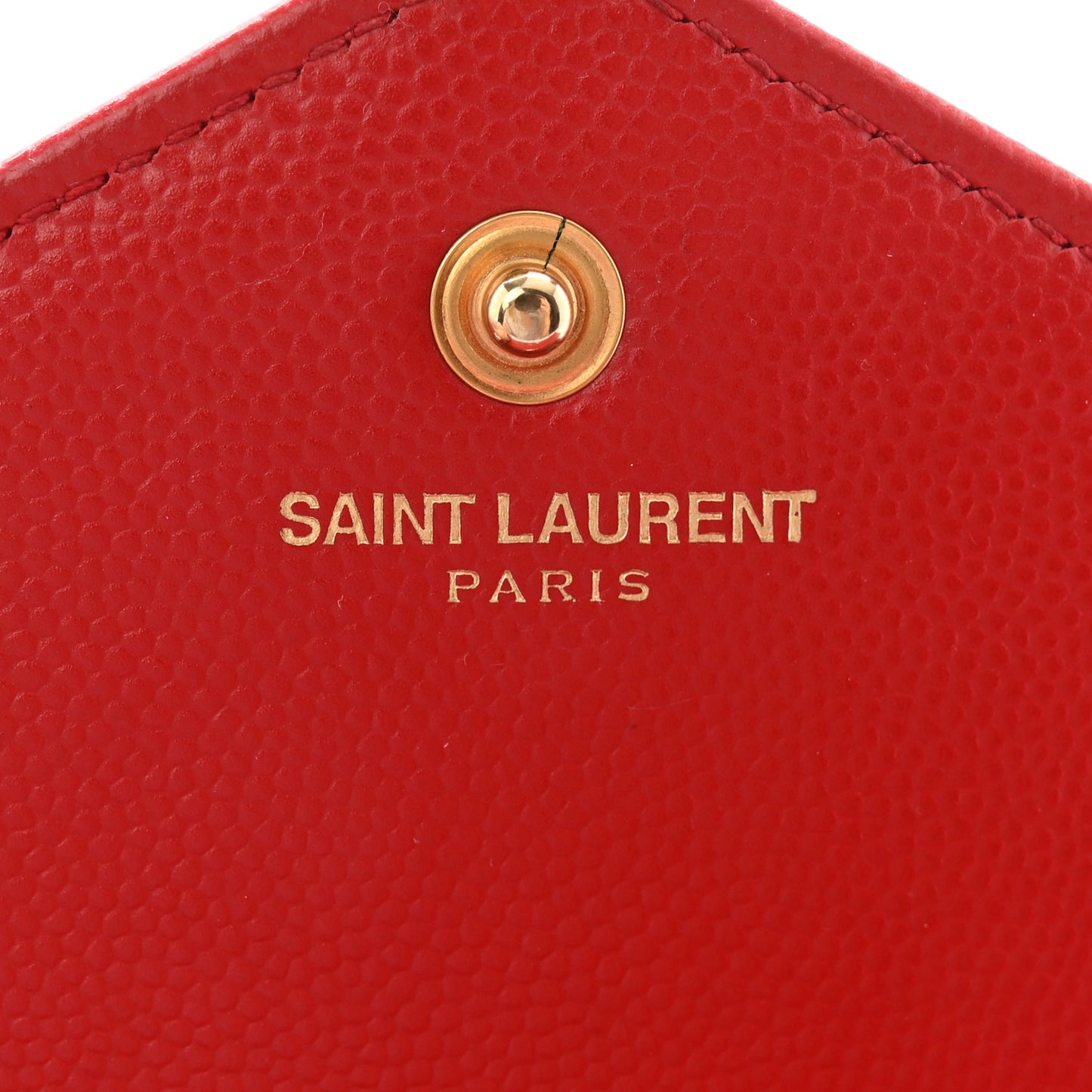 Grain De Poudre Matelasse Chevron Monogram Chain Wallet Red