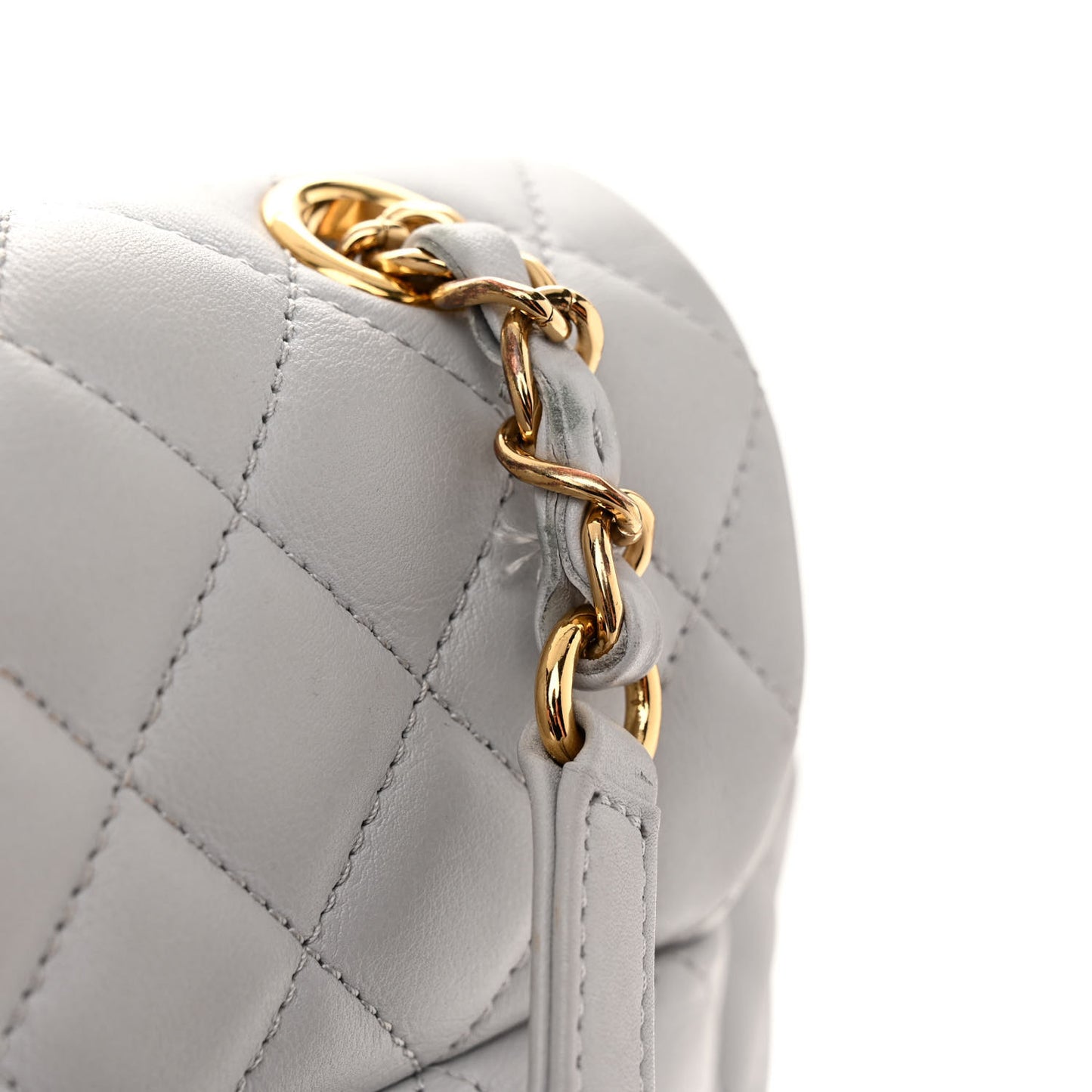 Calfskin Quilted Large Urban Spirit Backpack Grey