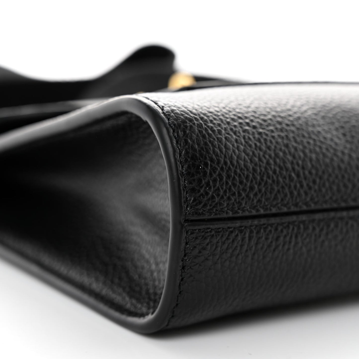 Natural Grain Calfskin Antony Messenger Crossbody Black