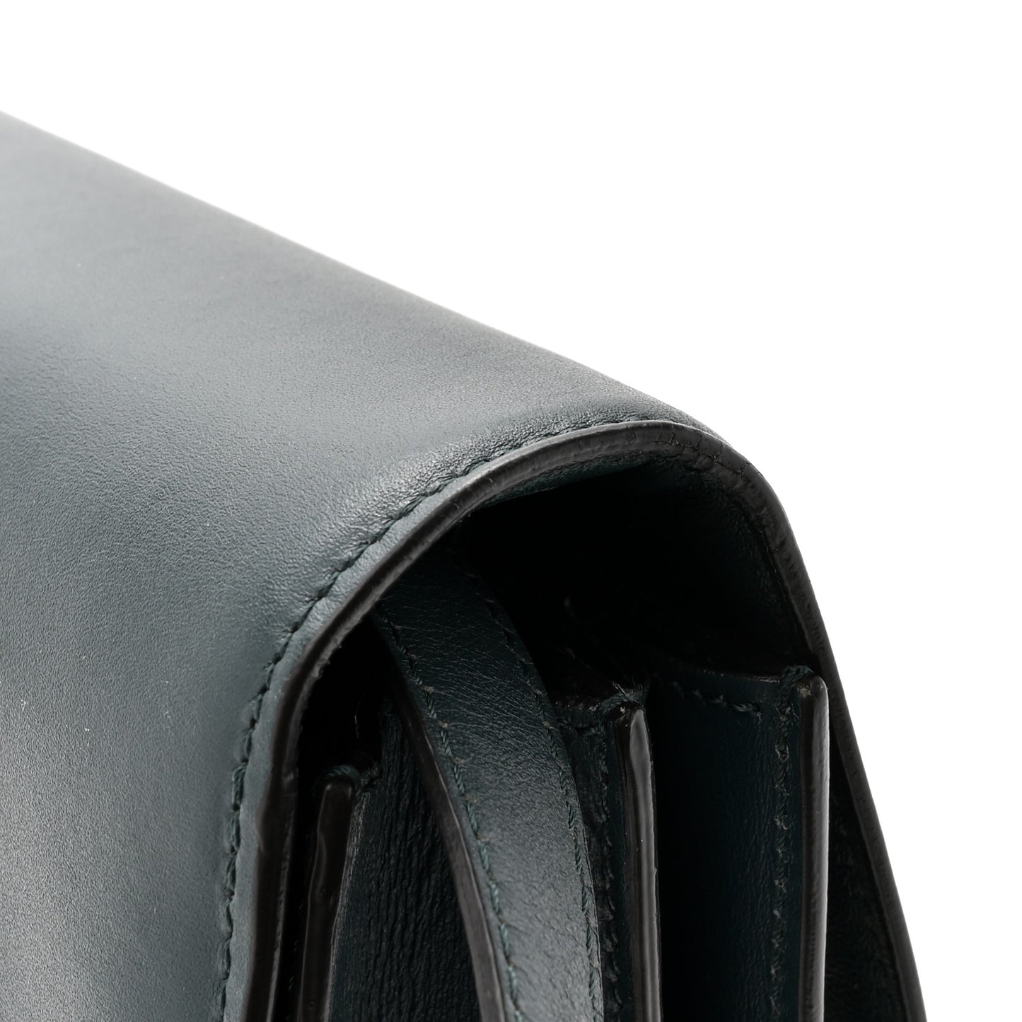 Box Calfskin Medium Classic Box Flap Bag Dark Green