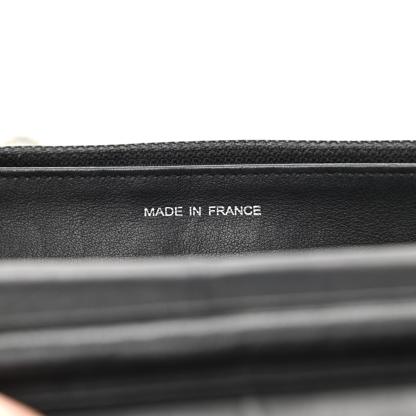 Distressed Patent Calfskin Quilted Reissue Wallet On Chain WOC Black