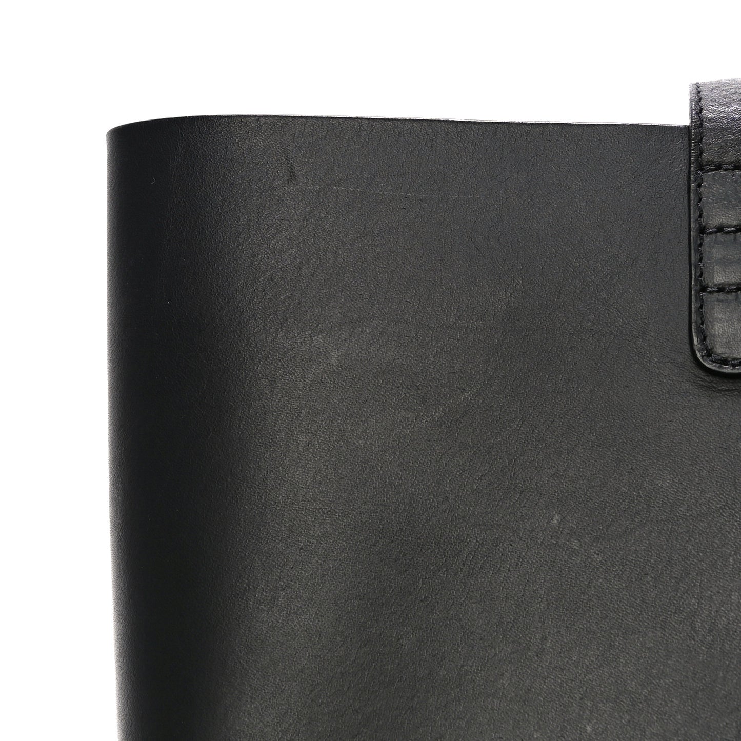 Calfskin Small Shopping Tote Black Gold