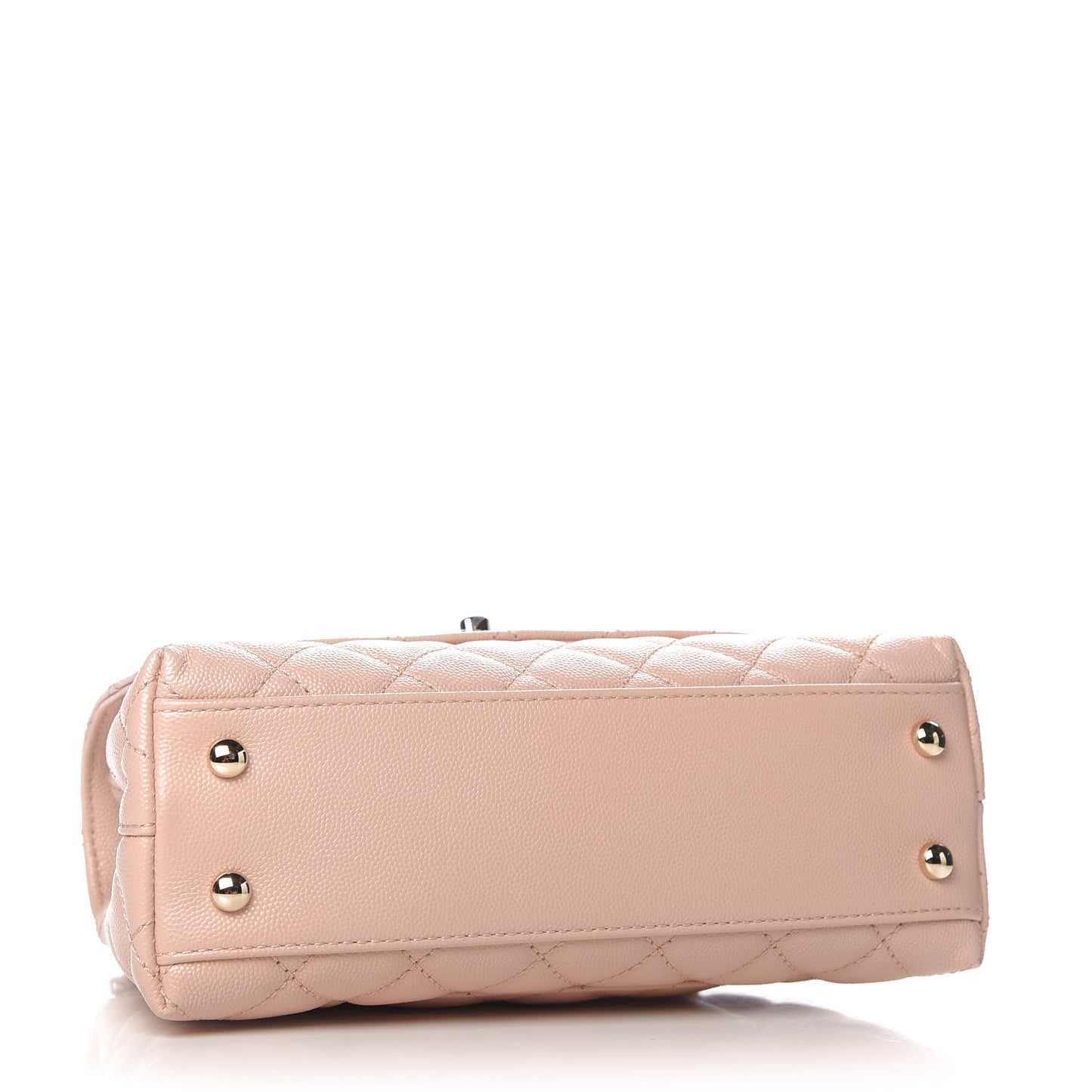 Caviar Quilted Mini Coco Handle Flap Light Pink