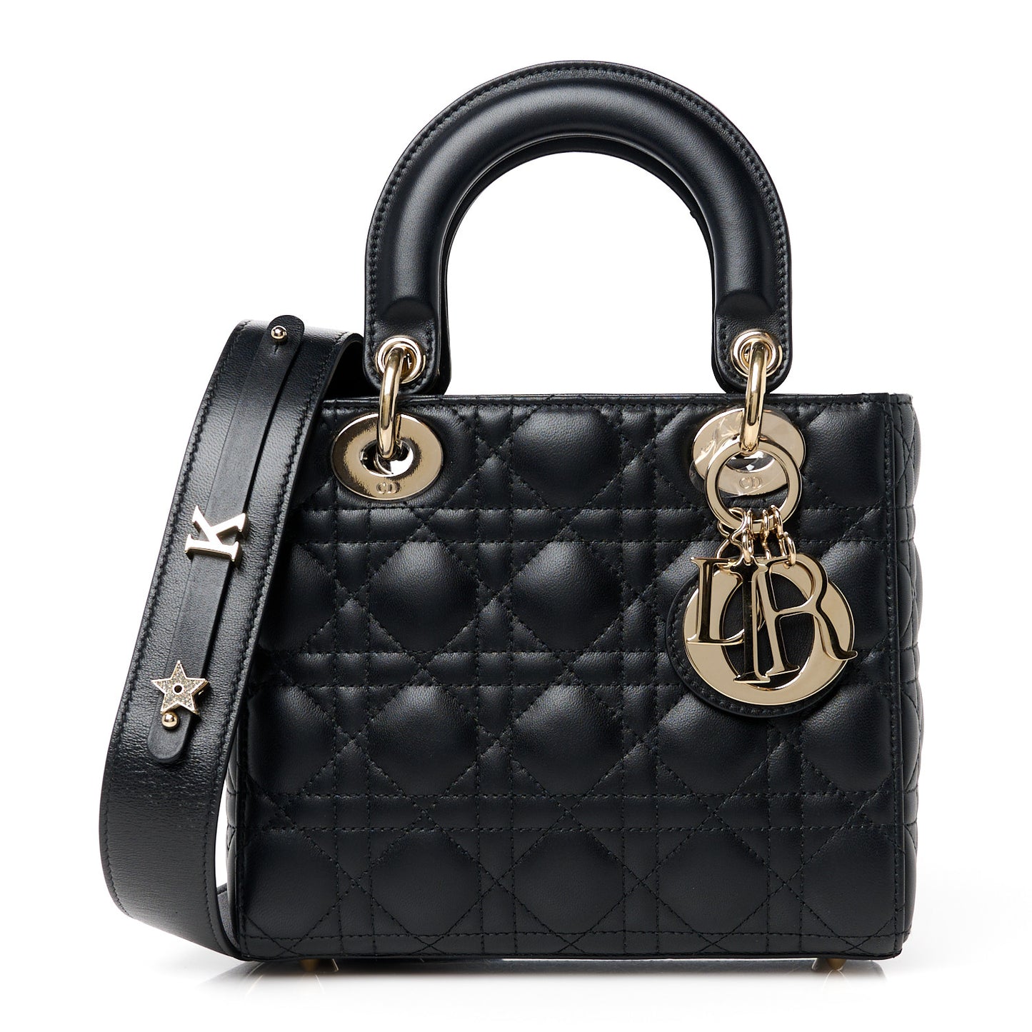 Lambskin Cannage Small My ABCDior Lady Dior Black
