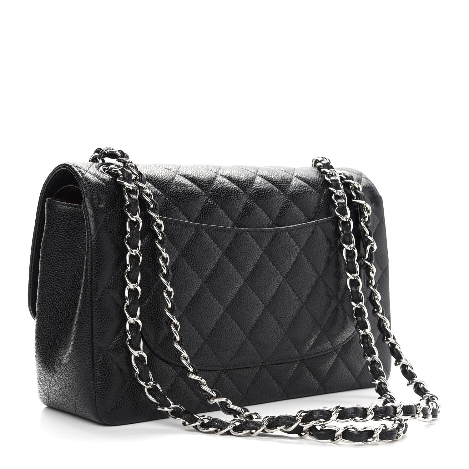 Chanel Caviar Quilted Jumbo Double Flap Black 3 of 9