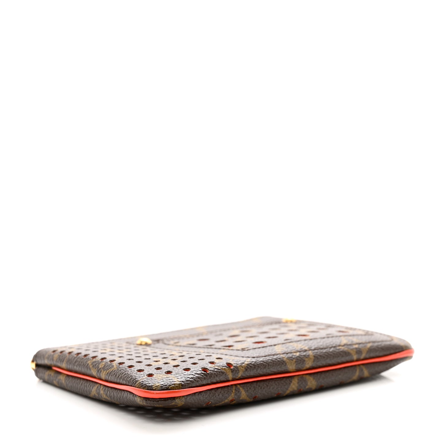 Monogram Perforated Pochette Plat Orange