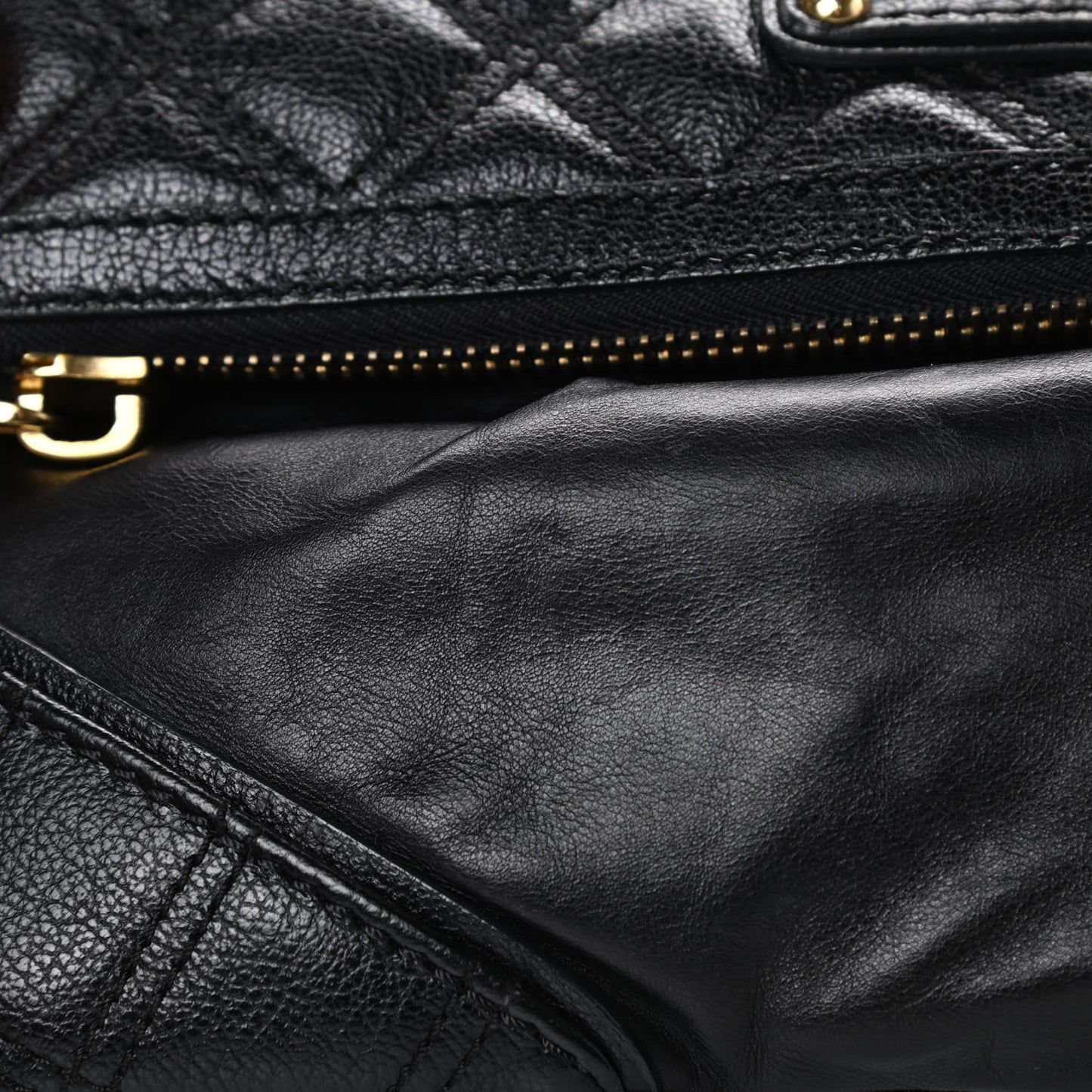 Lambskin Quilted The Large Single Flap Black