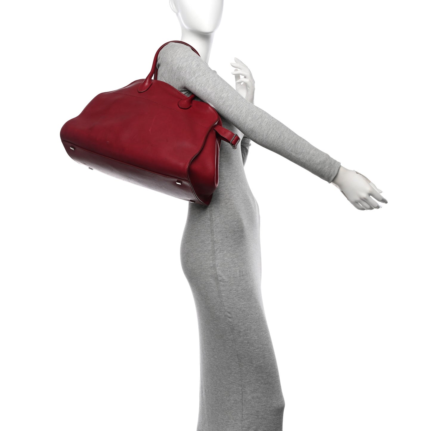 Polished Saddle Calfskin Soft Margaux 15 Amaranto
