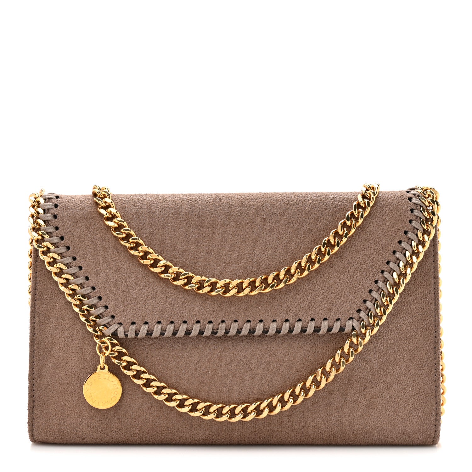 Stella McCartney Shaggy Deer Mini Falabella Crossbody Bag Beige