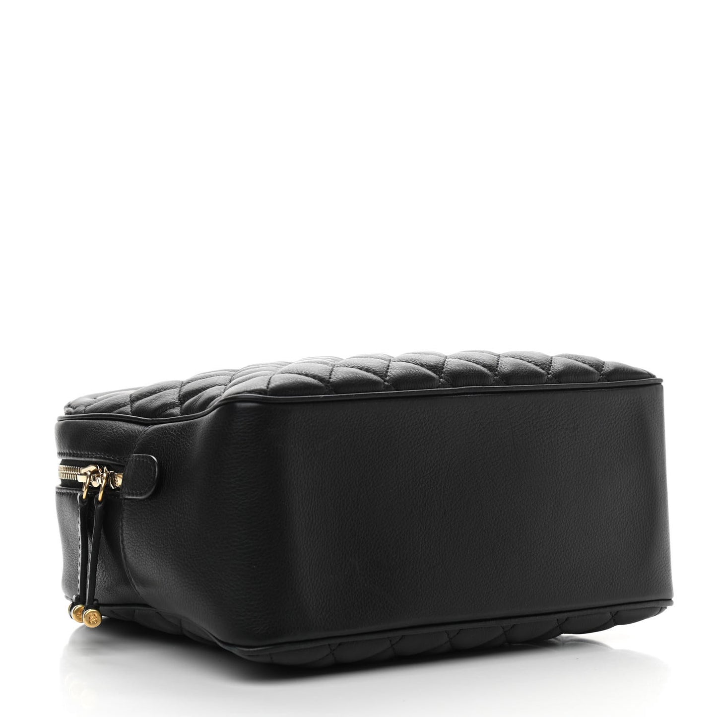 Calfskin Quilted CC Medium Vanity Case Black