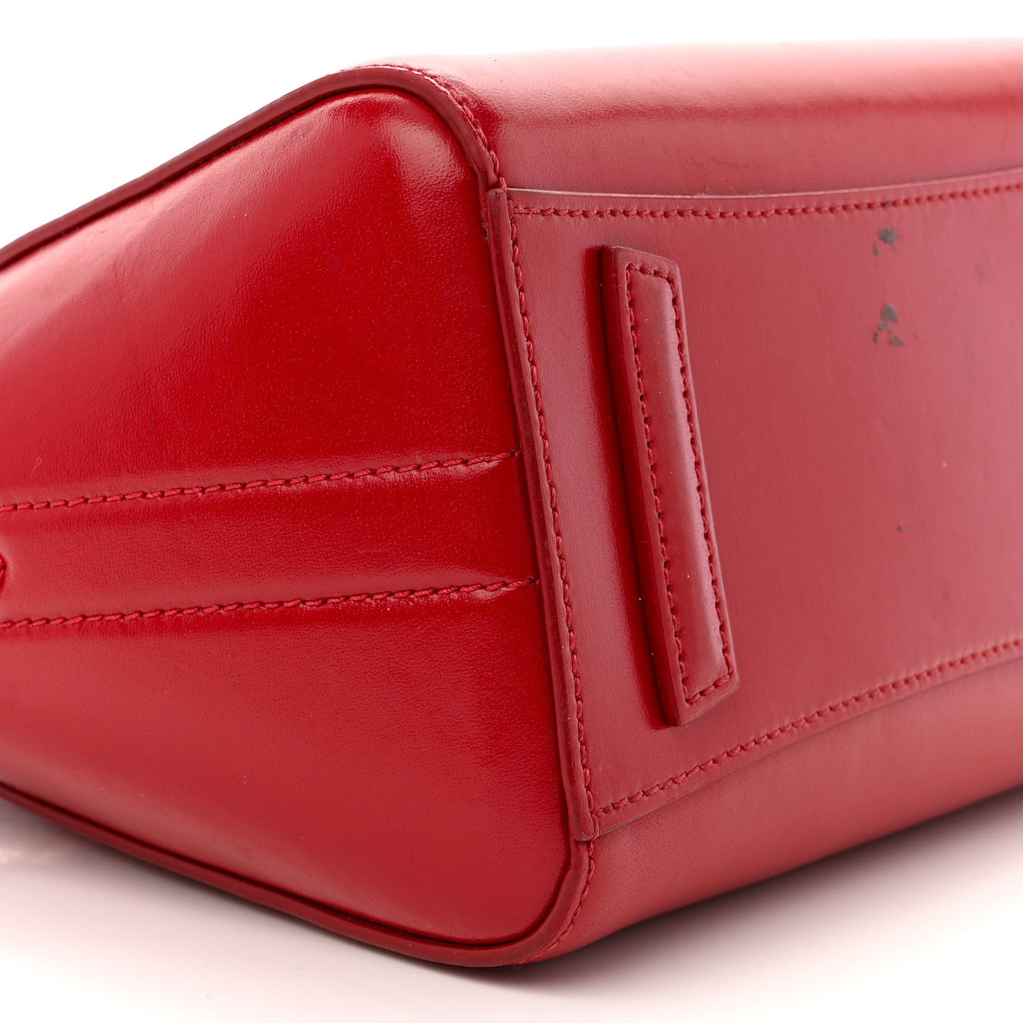 Shiny Lord Calfskin Mini Antigona Dark Red