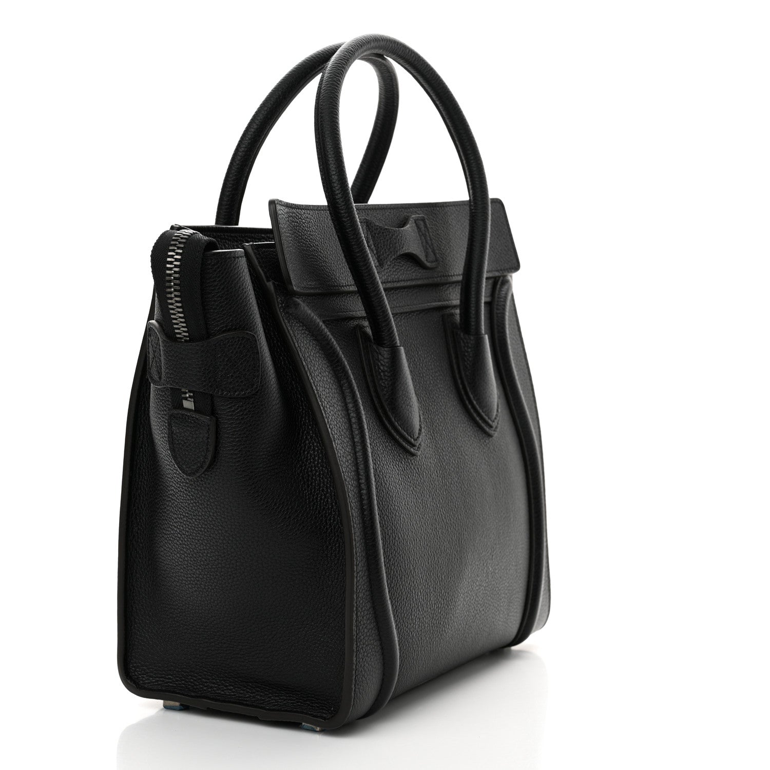 Celine Drummed Calfskin Micro Luggage Black 3 of 11