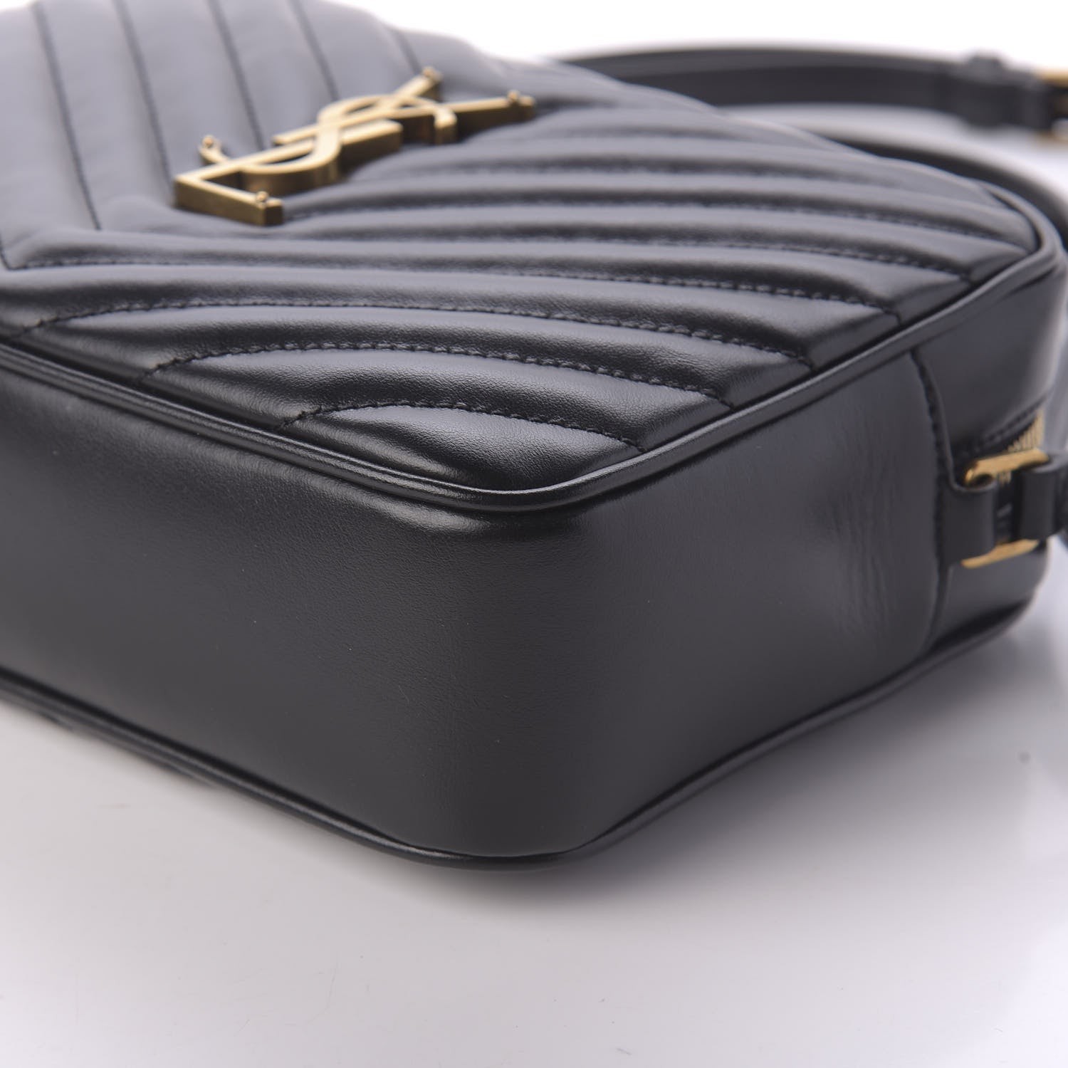Saint Laurent Calfskin Matelasse Monogram Lou Camera Bag Black 7 of 9