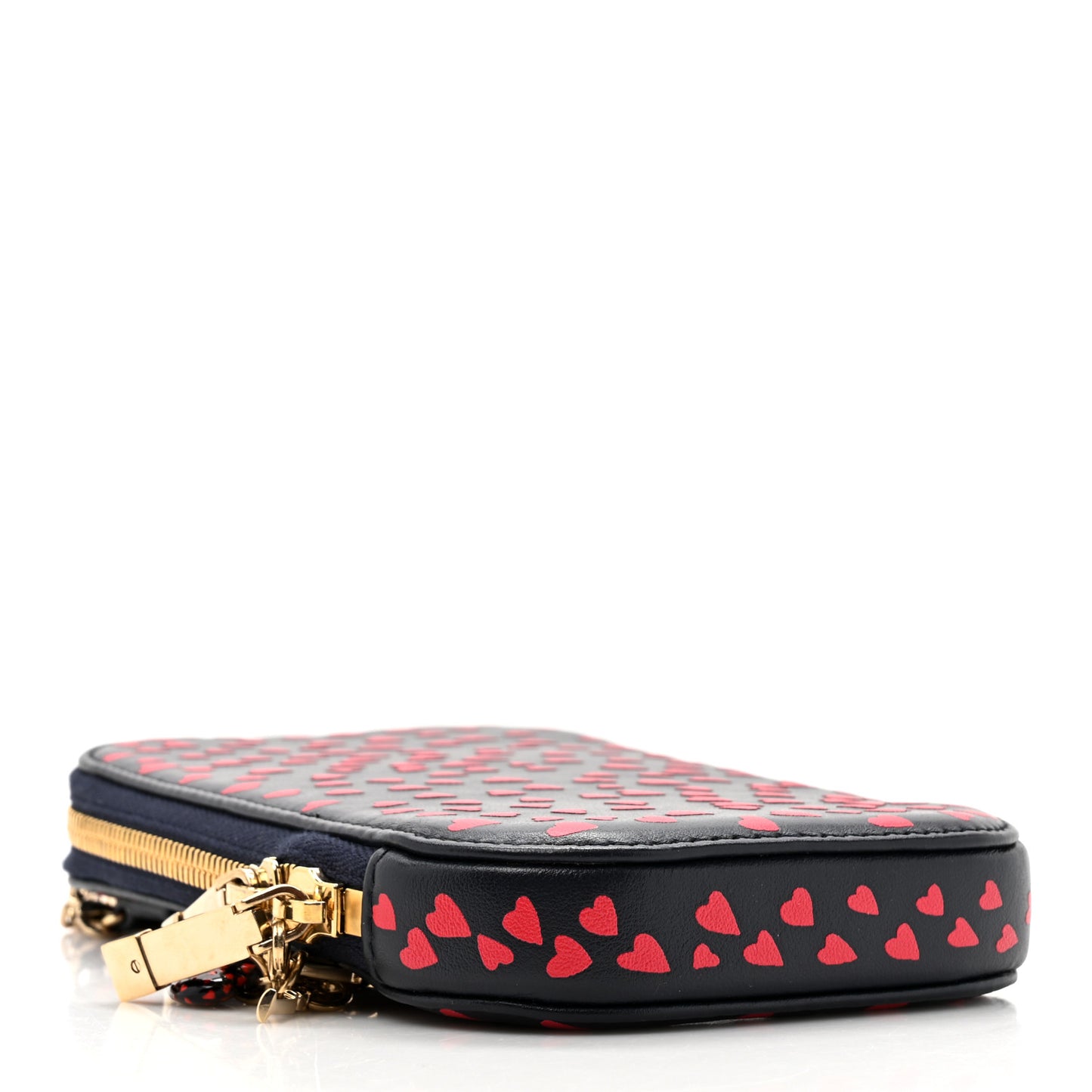 Calfskin I Love Paris Phone Holder Blue Red