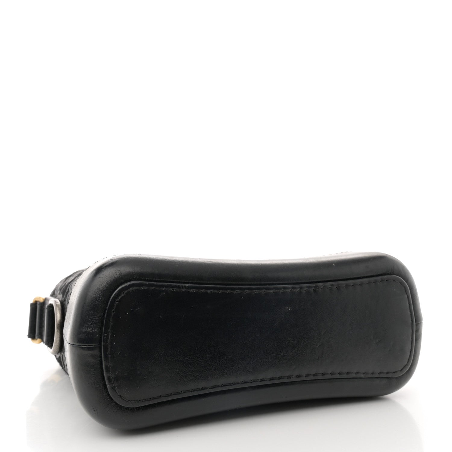 Chanel Calfskin Wool Felt Embossed Small Gabrielle Logo Hobo Black 4 of 14