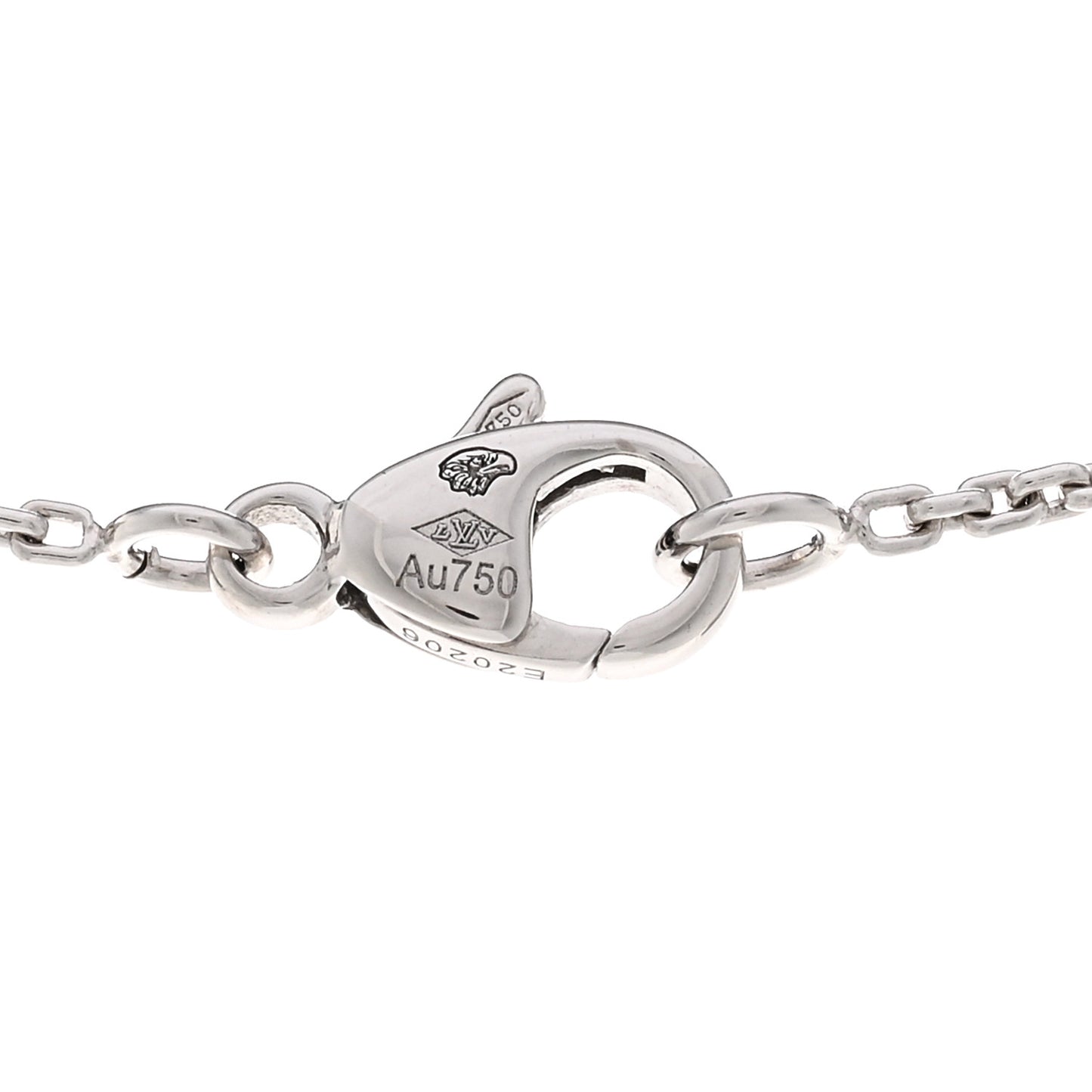 18K White Gold Diamond Idylle Blossom LV Pendant Necklace