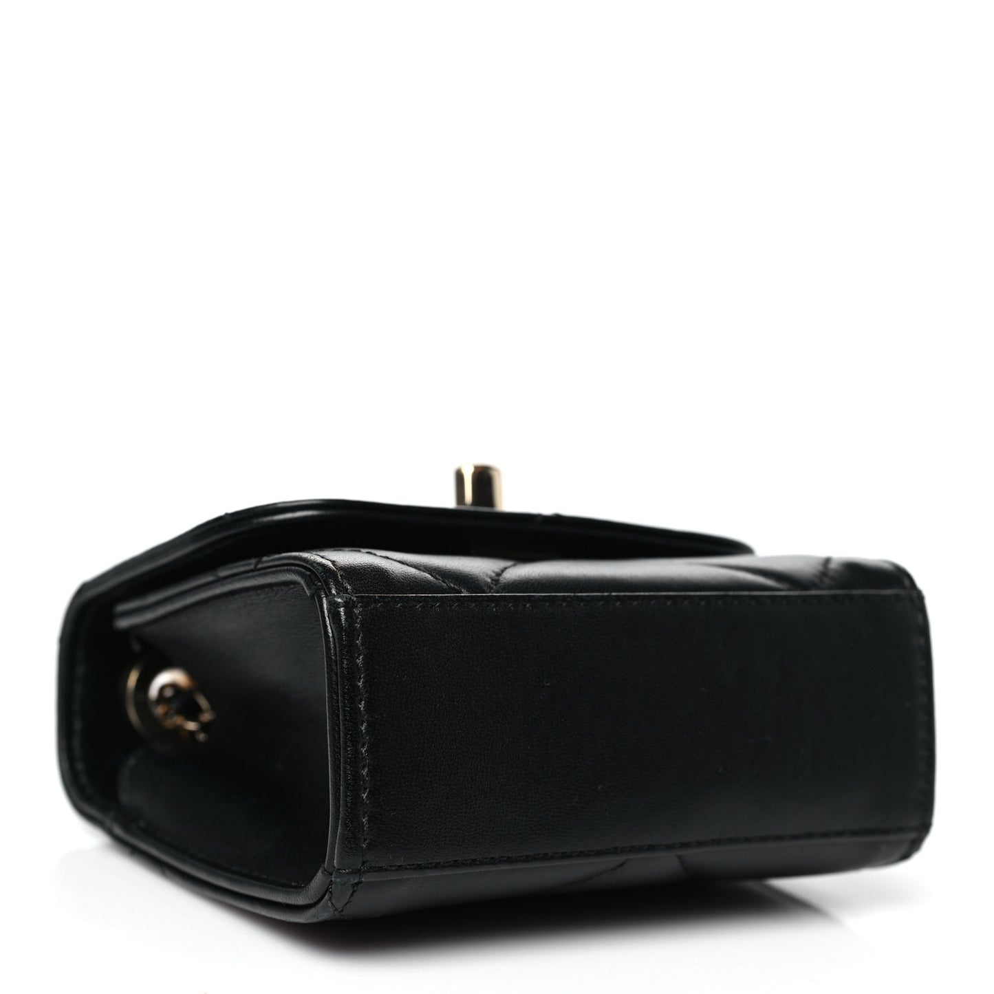 Lambskin Quilted Mini Trendy CC Chain Wallet Black
