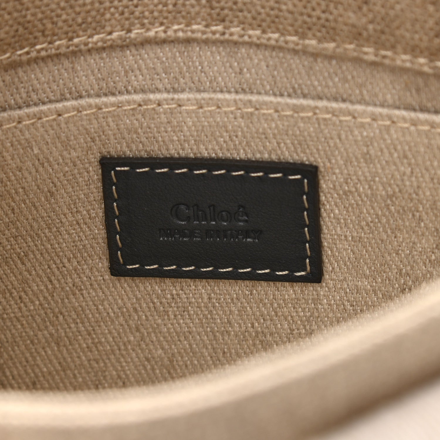 Chloe Cotton Calfskin Mini Woody Ribbon Tote White Blue 5 of 9