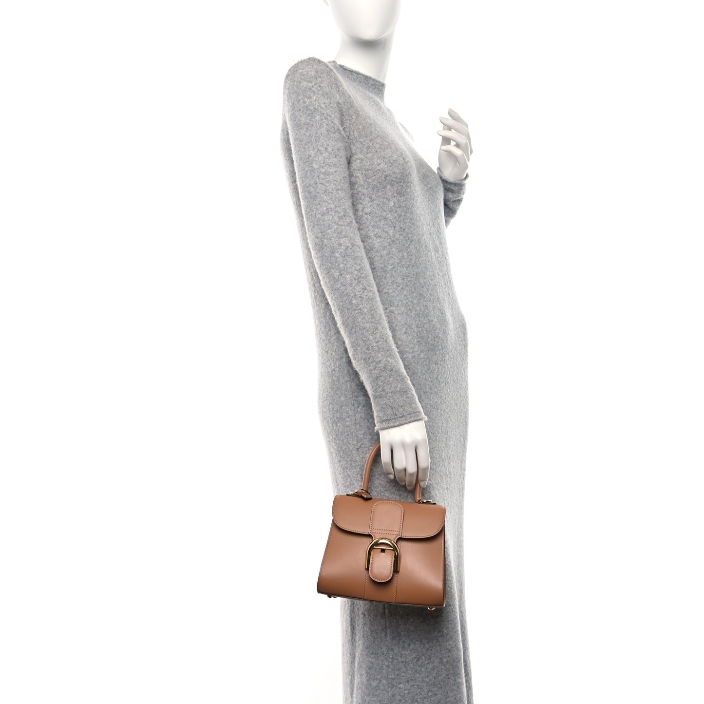 Box Calfskin Mini Brillant Satchel Sand